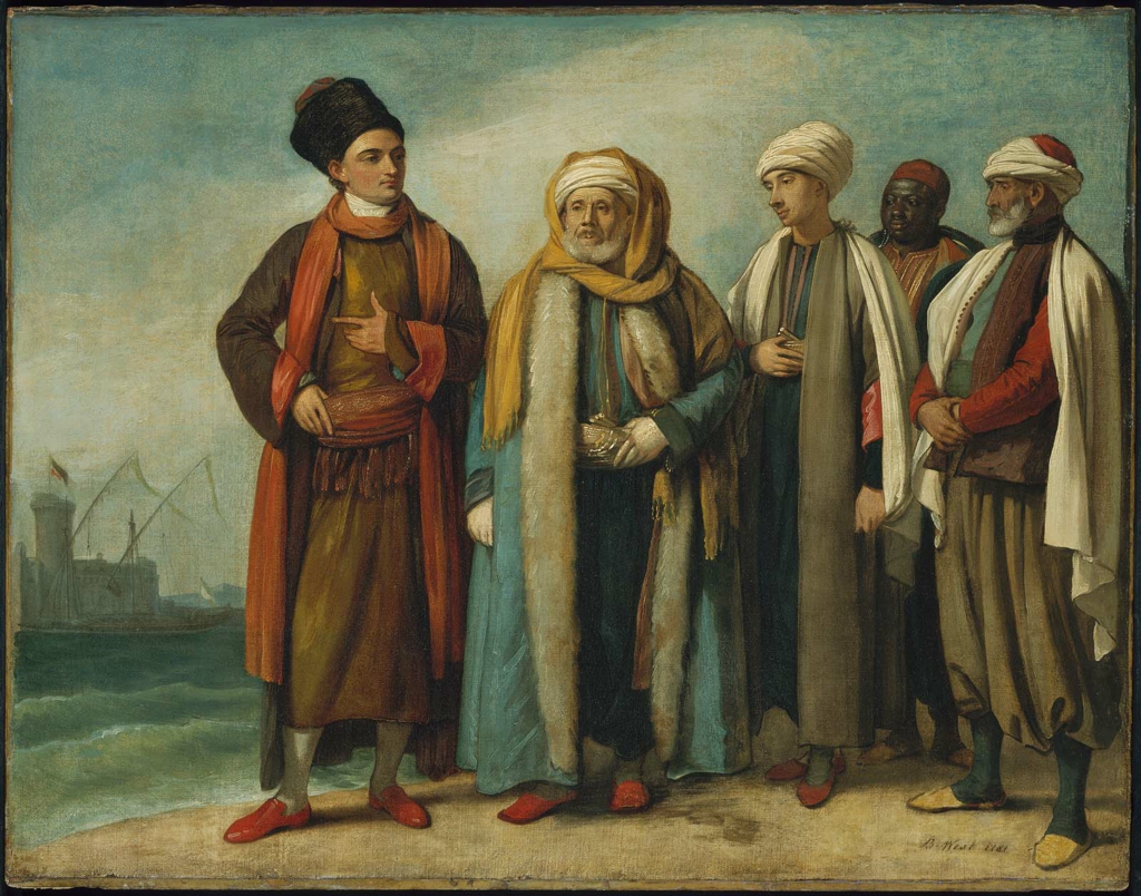 The Ambassador from Tunis with His Attendants as He Appeared in England