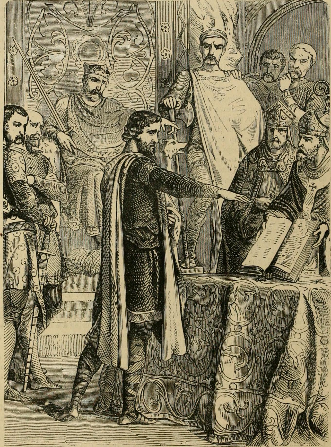 Harold Godswinson swearing Right of Duke of Normandy to the Throne of England
