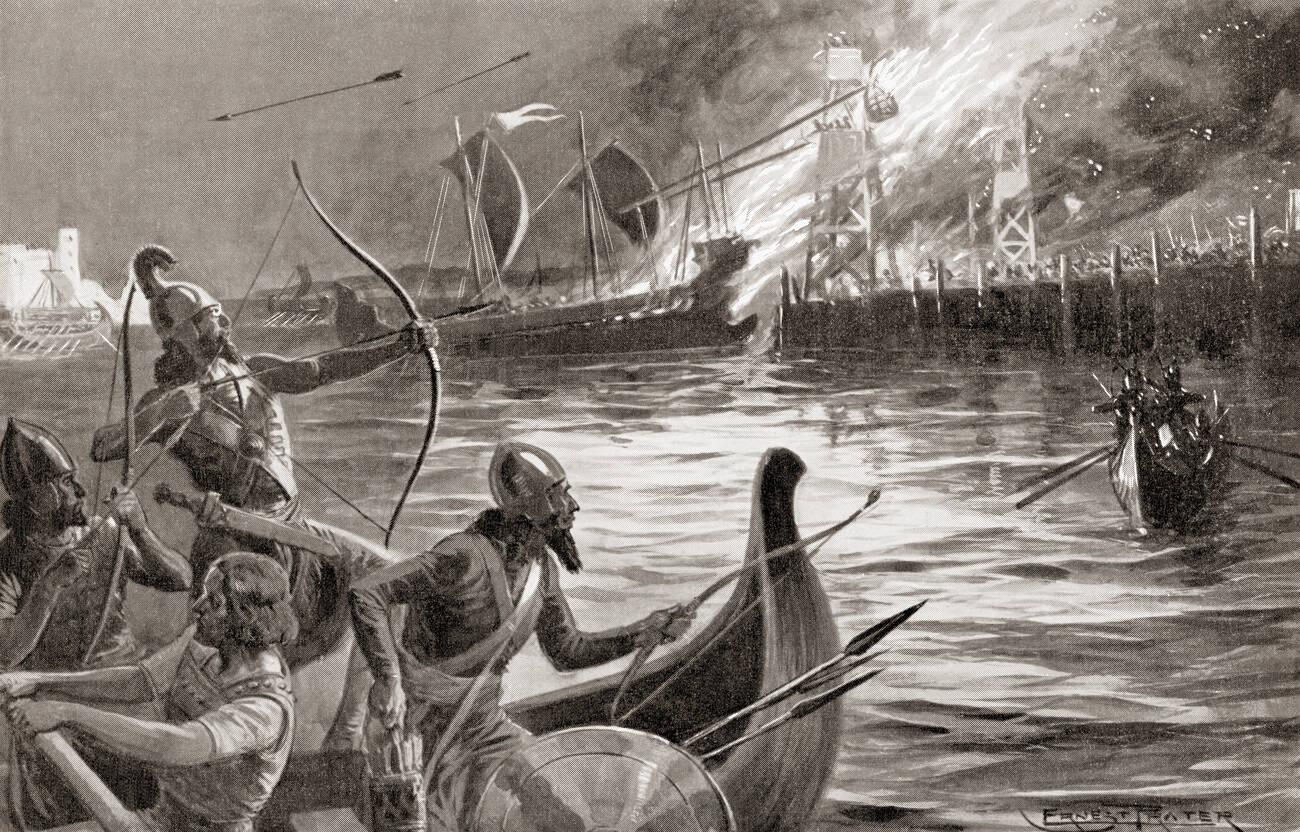 The siege of Tyre by Alexander the Great
