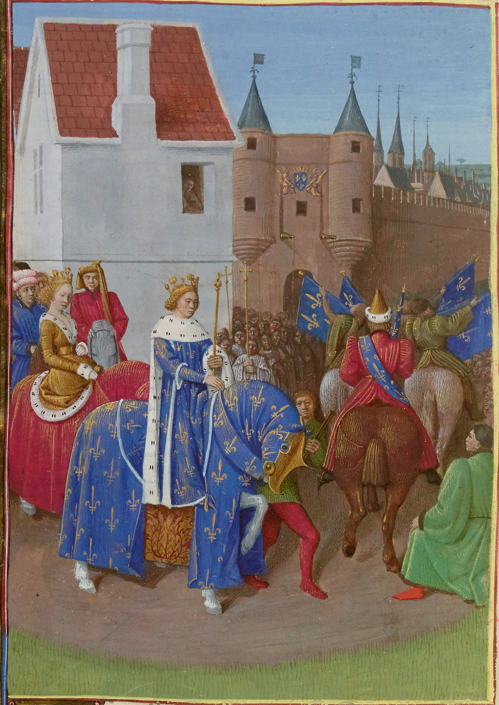 Entry of John II the Good, Grandes Chroniques de France, illuminated by Jean Fouquet, Tours, circa