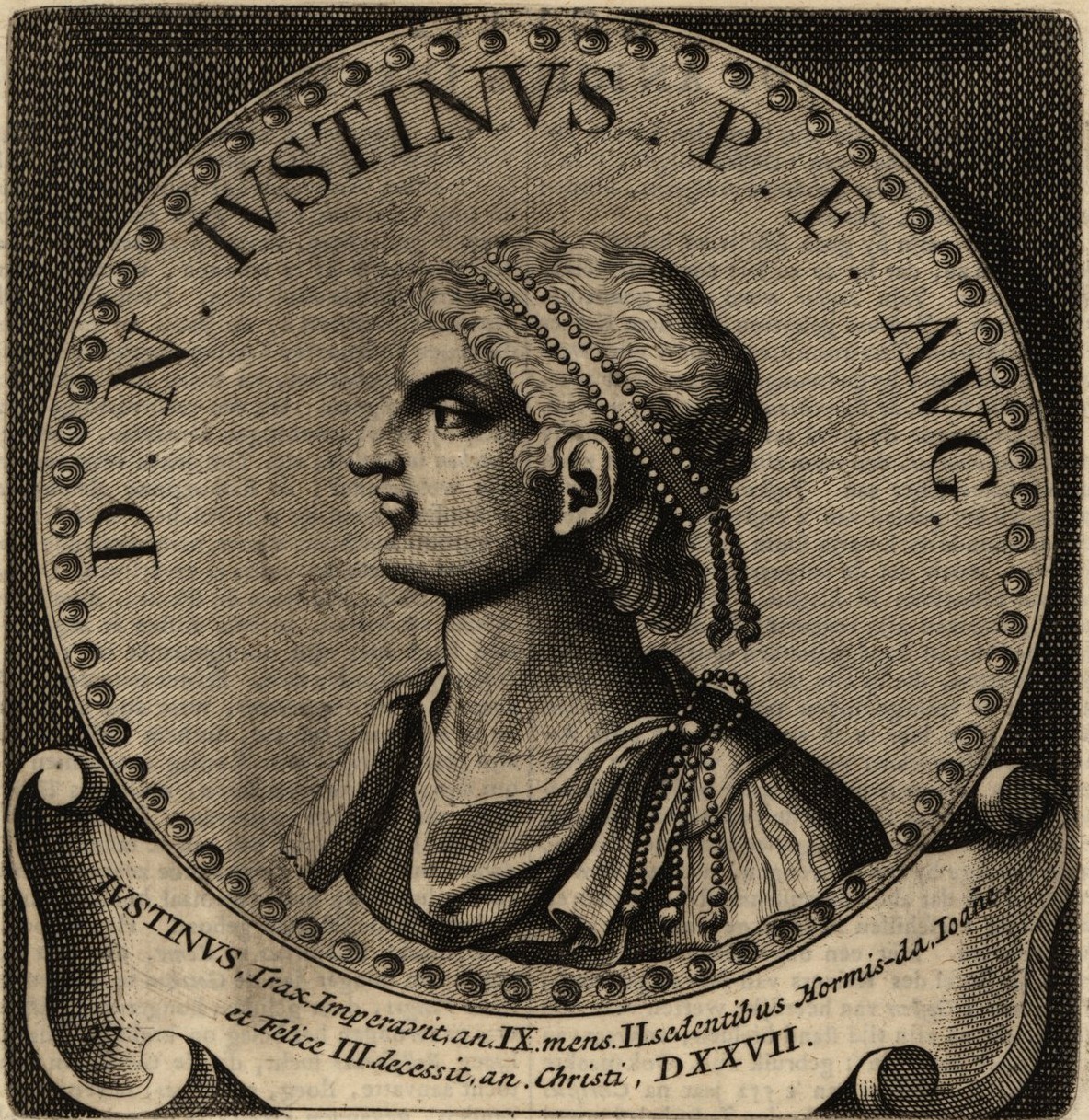 Portrait of Roman Emperor Justin I