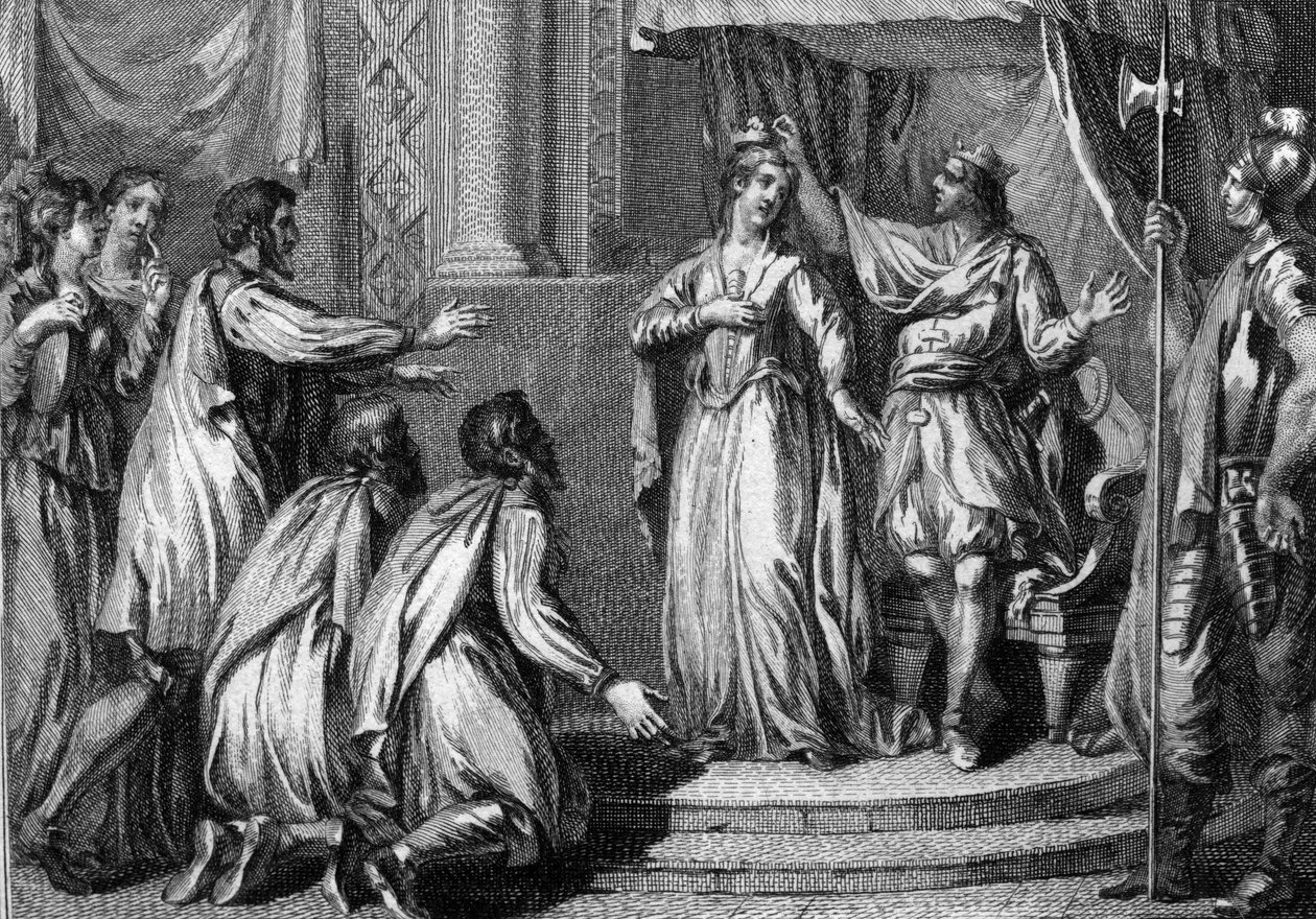 Chilperic I crowns his wife Fredegonde queen of the kingdom