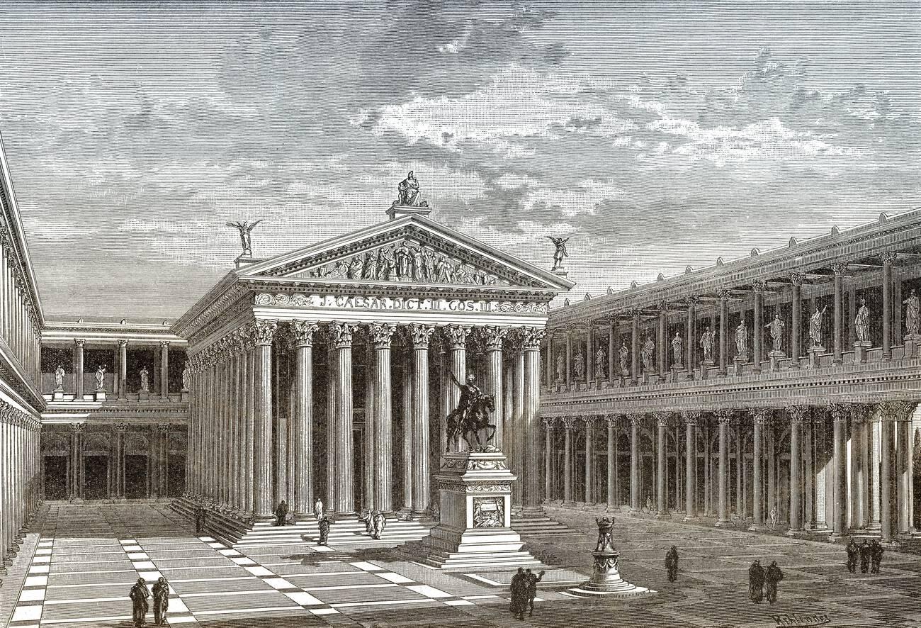 Forum of Caesar or Forum Iulium Reconstruction