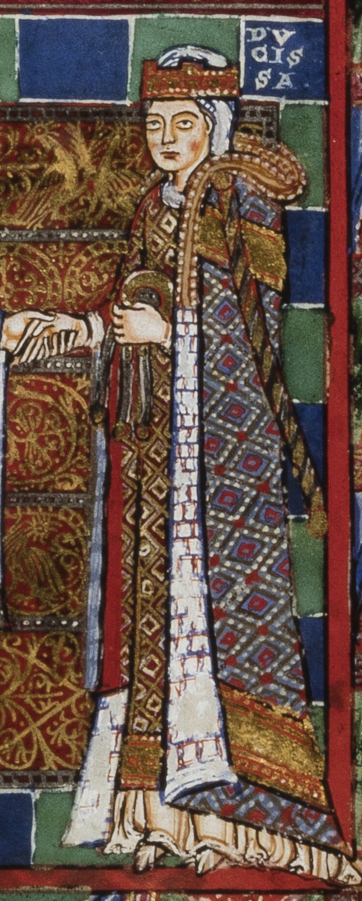 Image of Matilda of England, Duchess of Saxony, from the Gospels of Henry the Lion