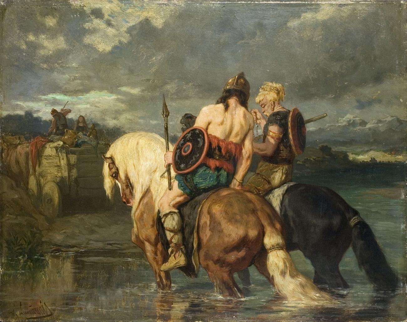 Goths cross a river