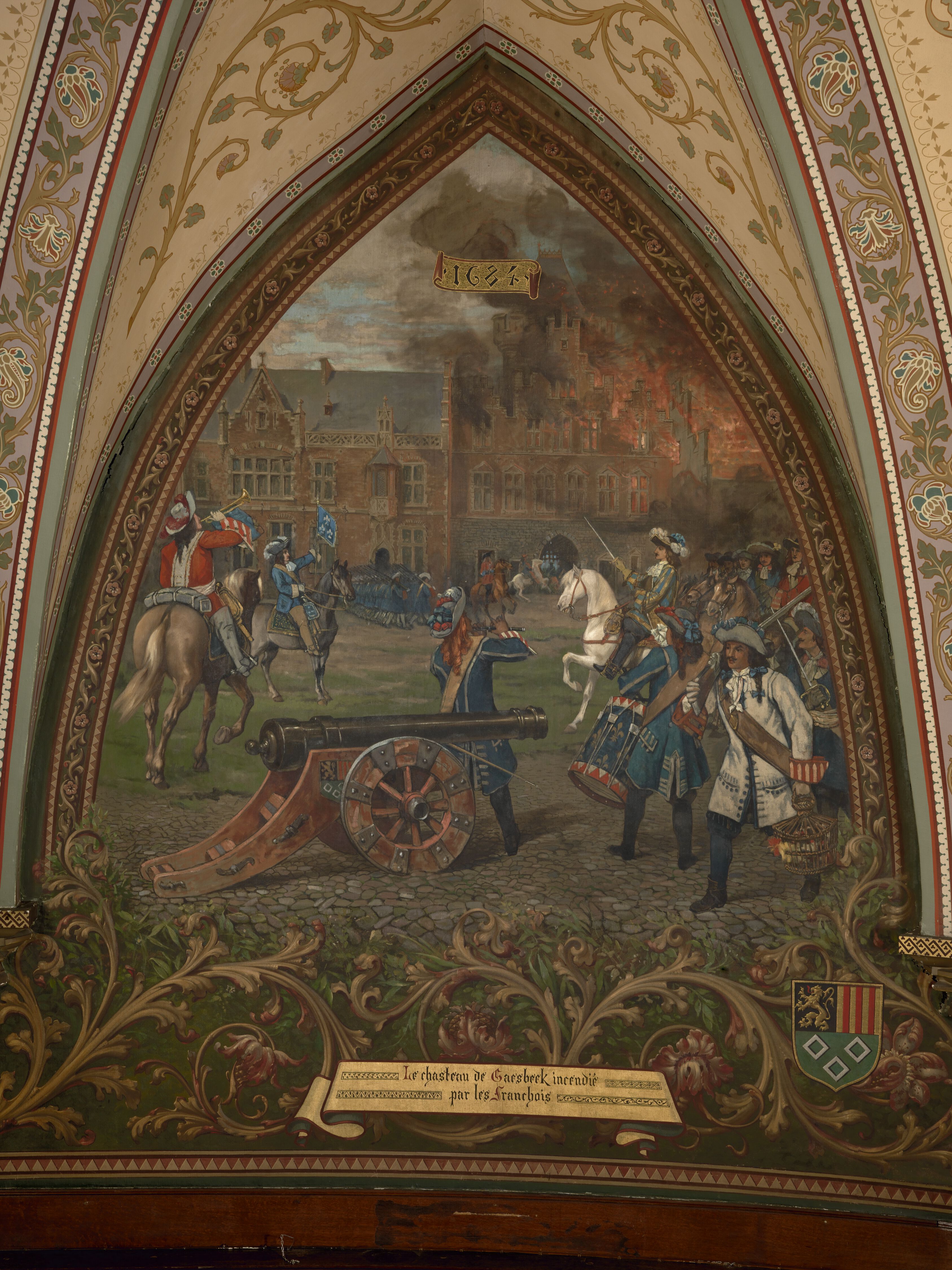 Gaasbeek being burned by the French