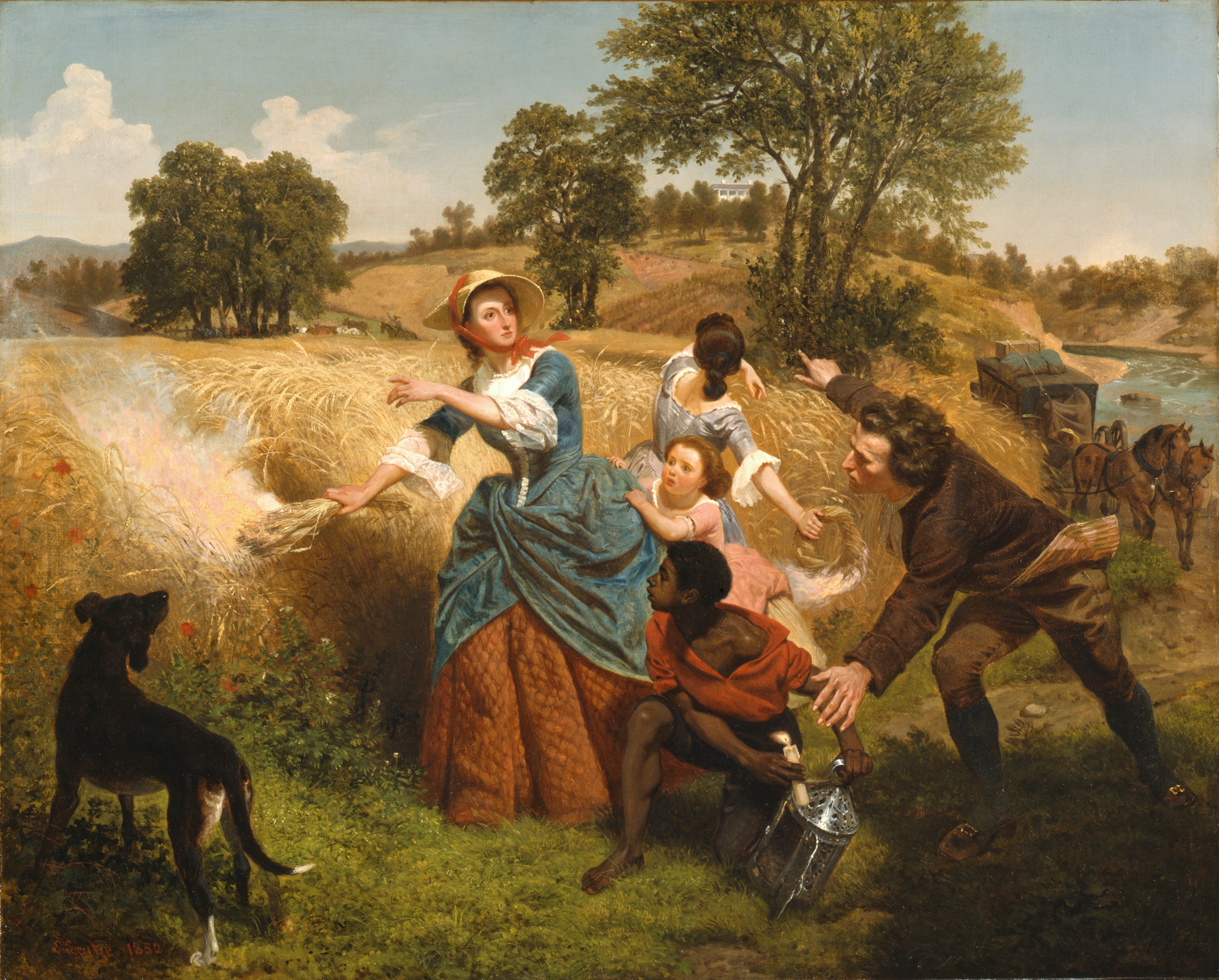 Mrs. Schuyler Burning Her Wheat Fields on the Approach of the British