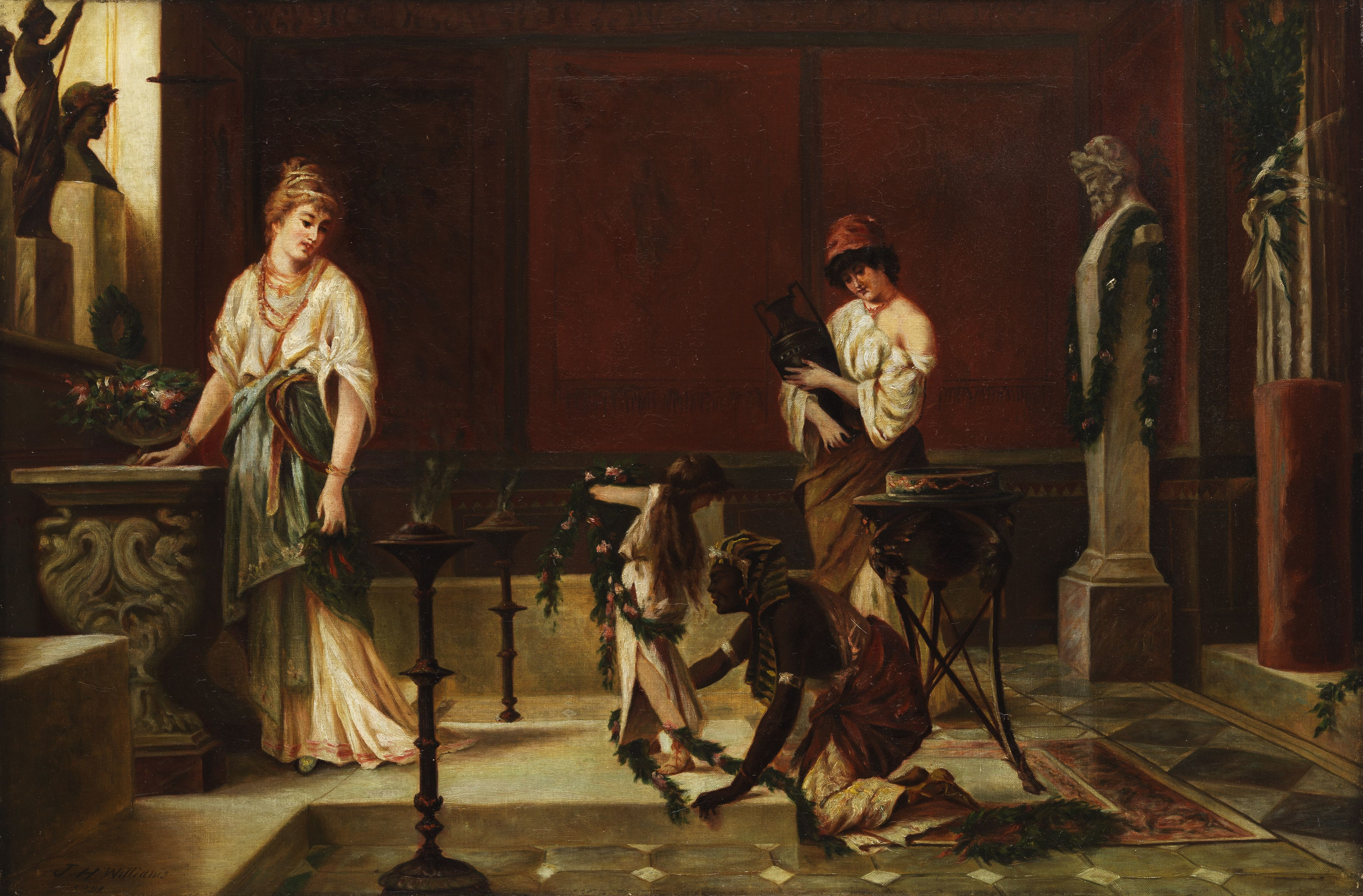 John Haynes Williams Roman Interior with Figures