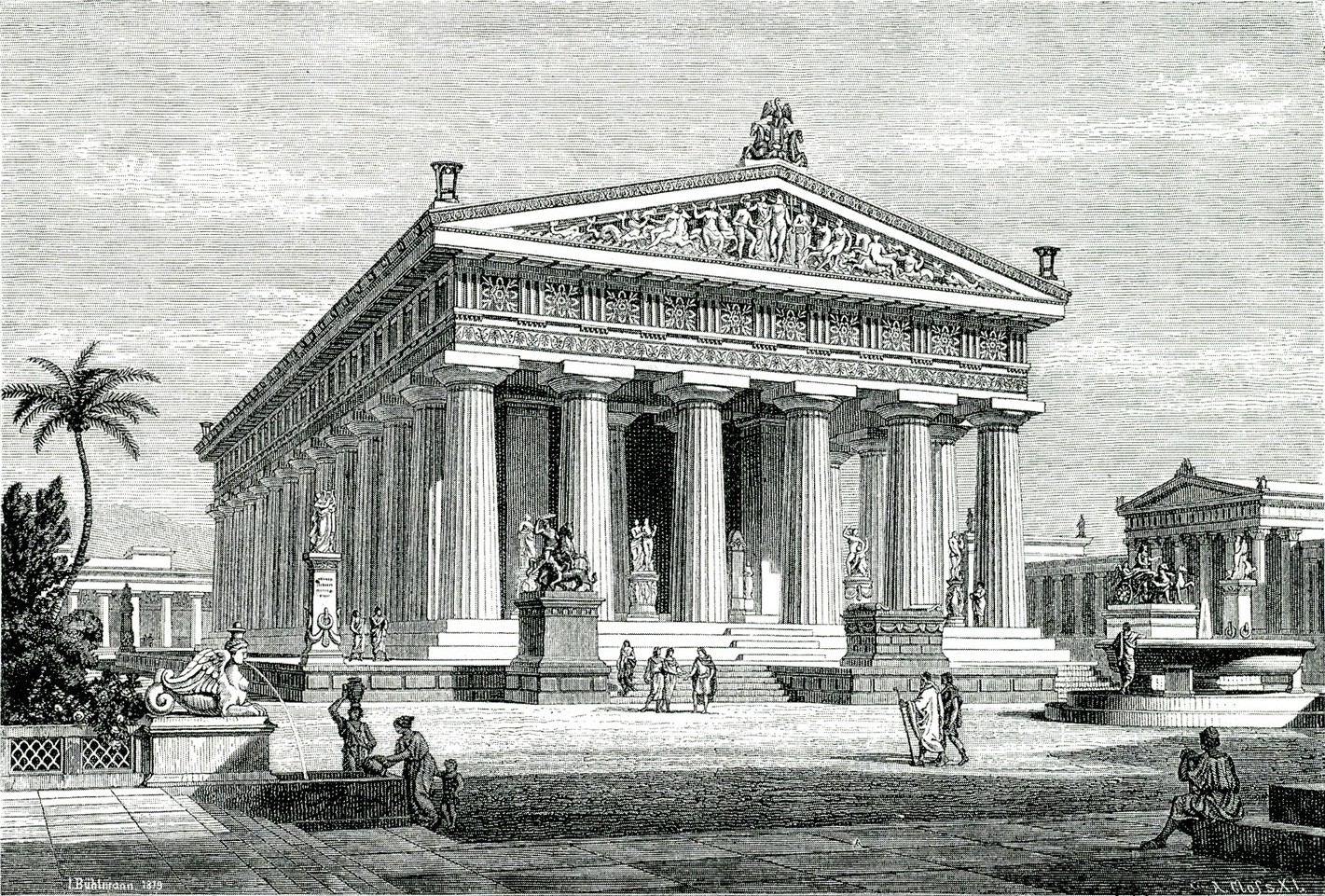 The Temple of Poseidon at Paestum in Magna Graecia, as it was in