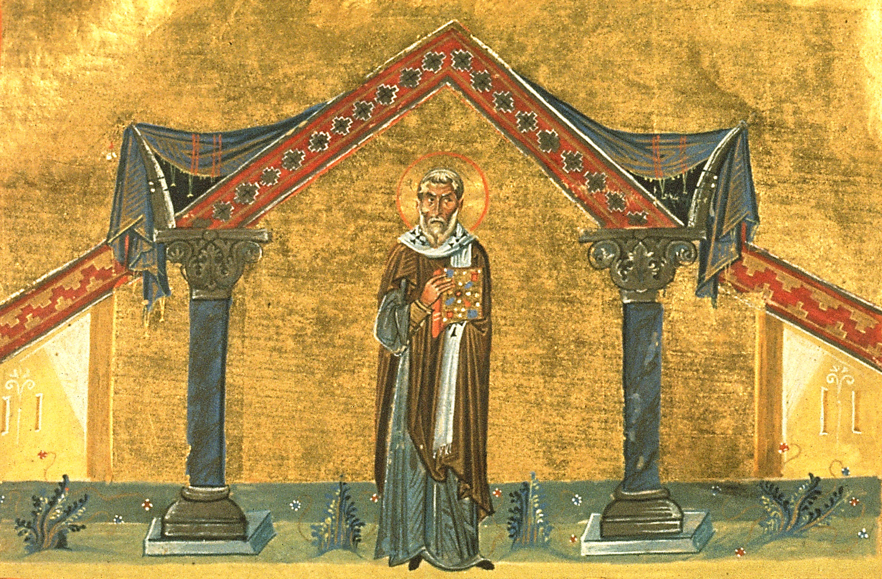 Pope Agatho (Menologion of Basil II)