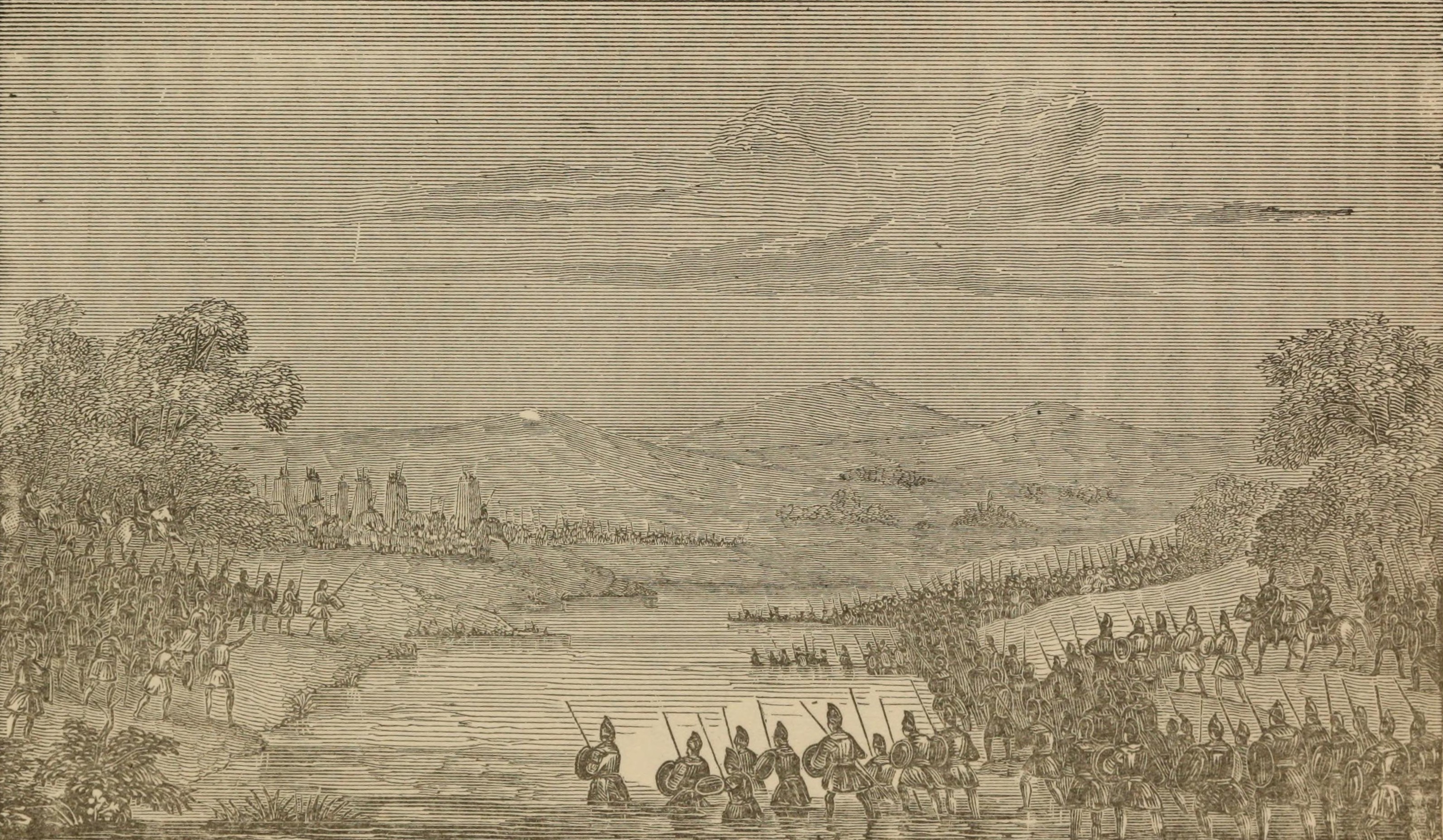 The battle in the river (Tagus)