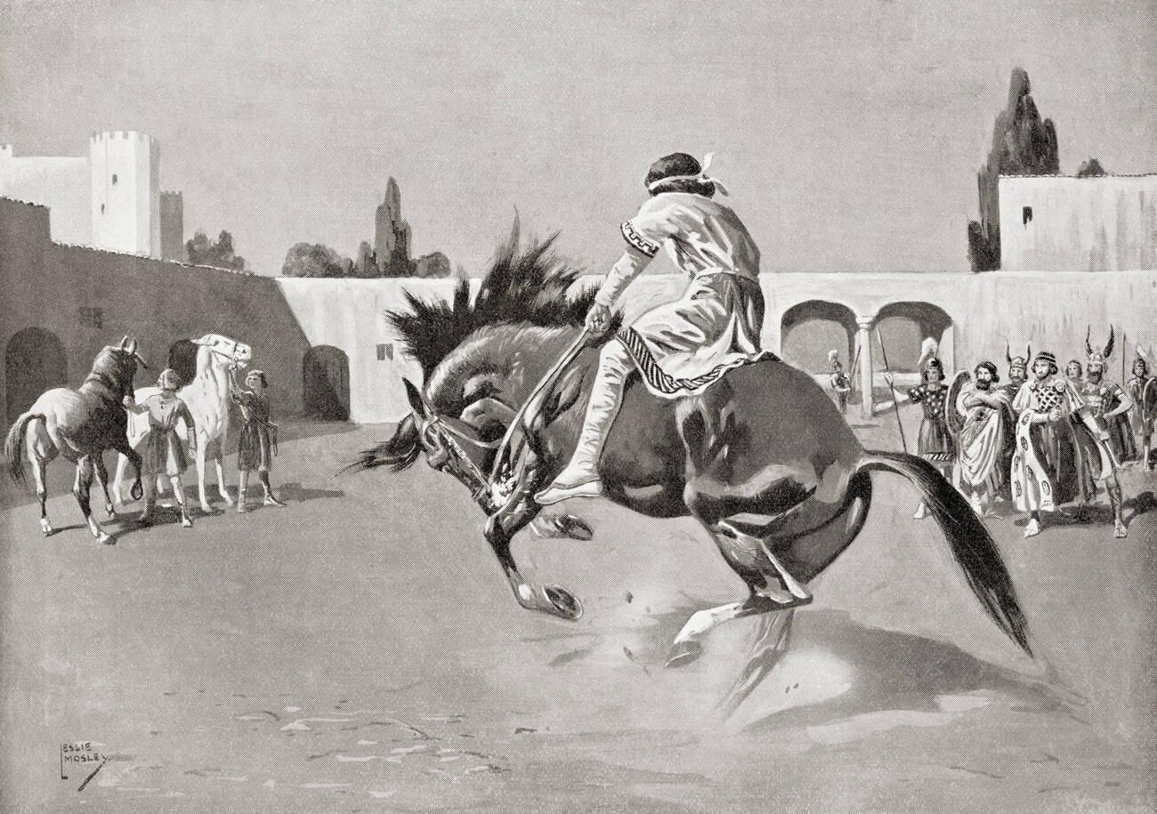 Basil I breaking a horse HOTN