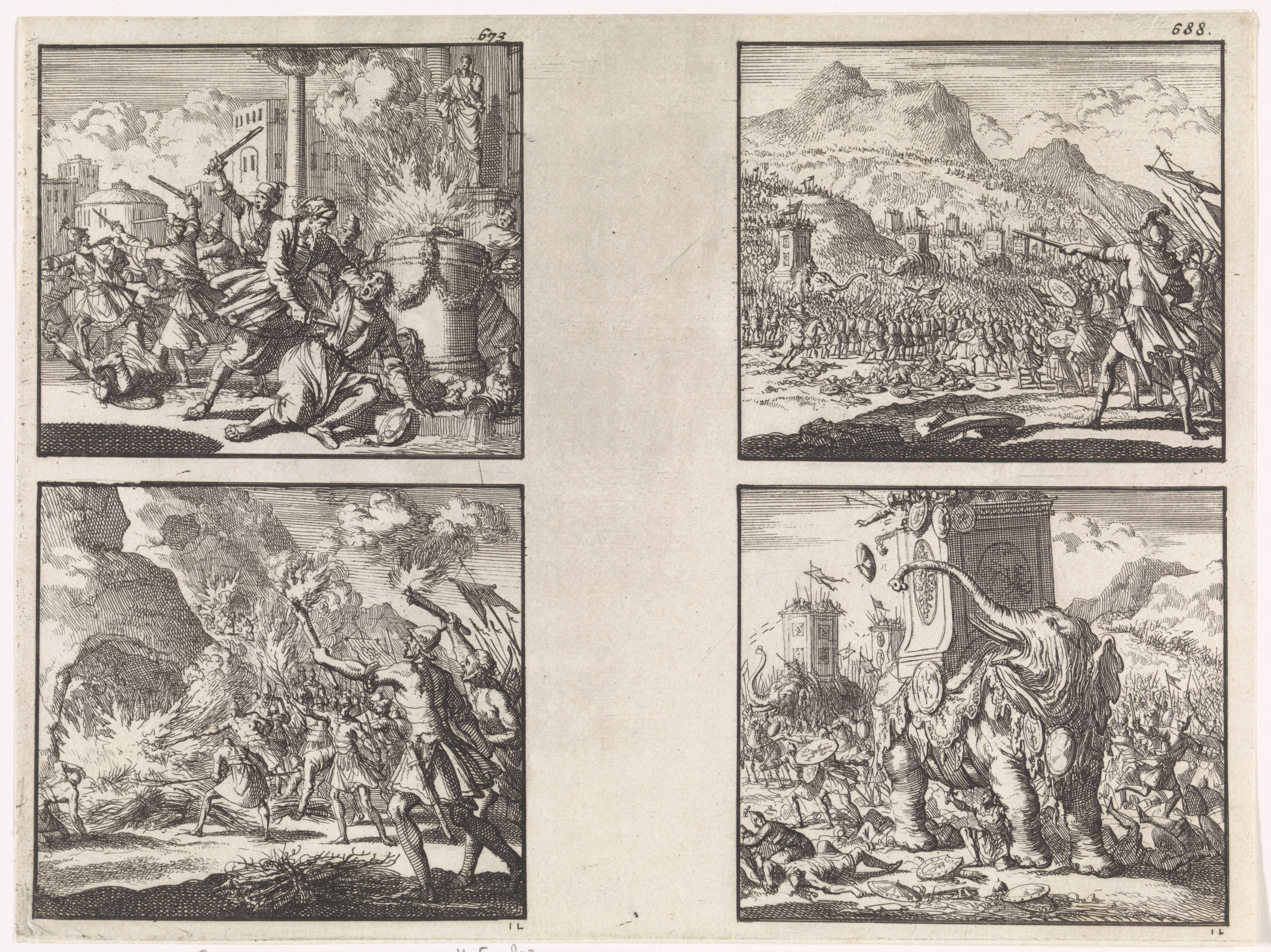 Soldiers of Antiochus Epiphanes rampage on the Sabbath