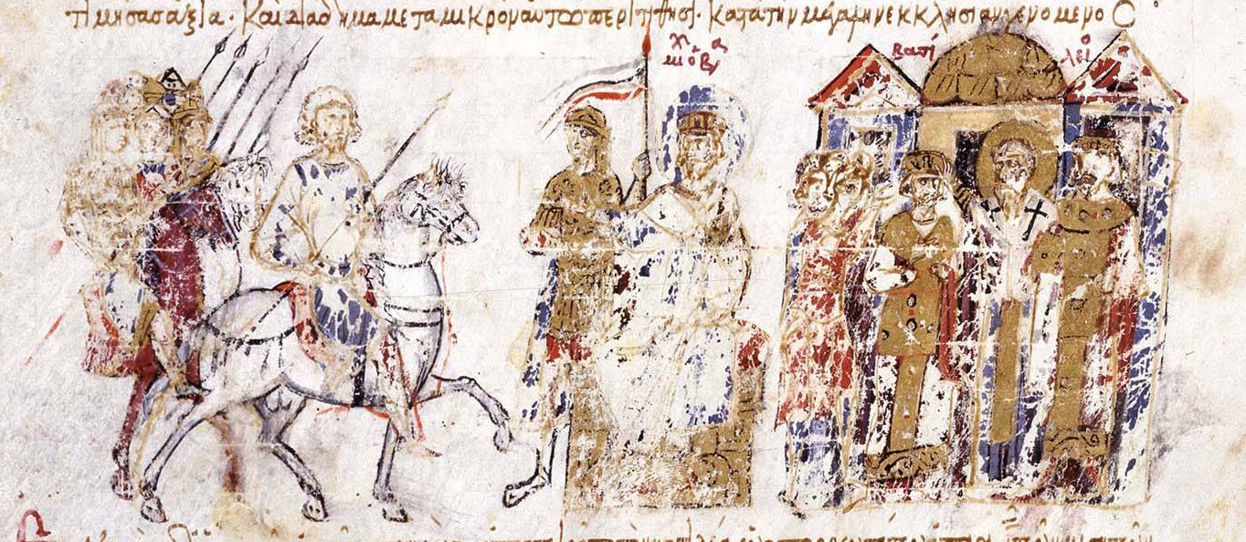 Coronation of Basil the Macedonian as co-emperor by Michael III