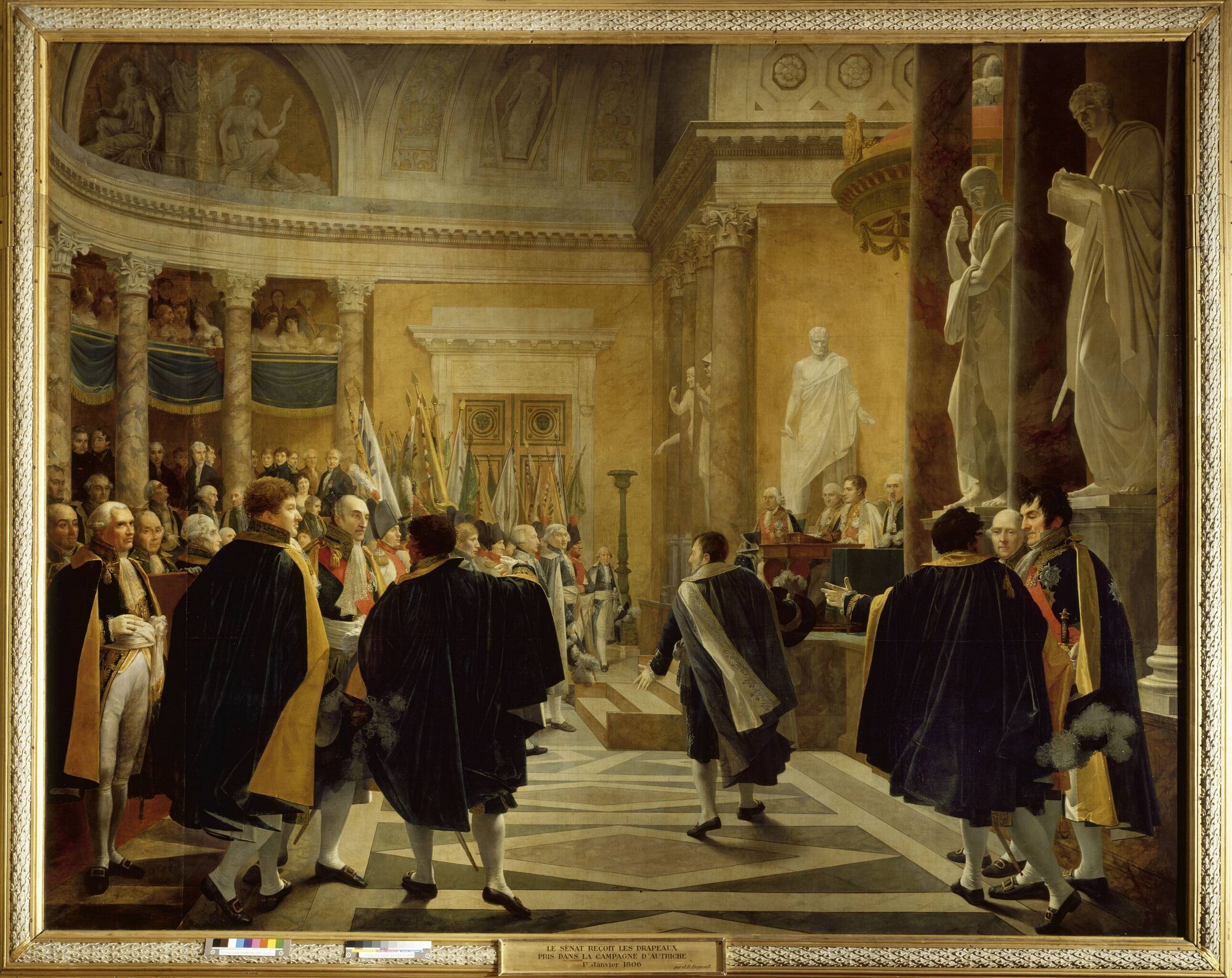 The Senate-Conservateur receives the flags taken during the Austrian campaign