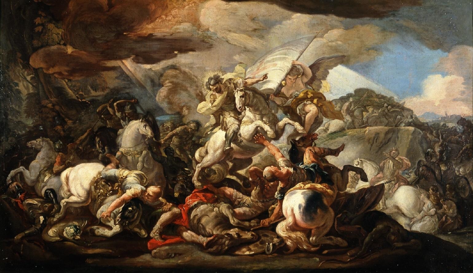 May 23, Santiago at the Battle of Clavijo, by Ginés Andrés de Aguirre (Royal Academy of Fine Arts of San Fernando)