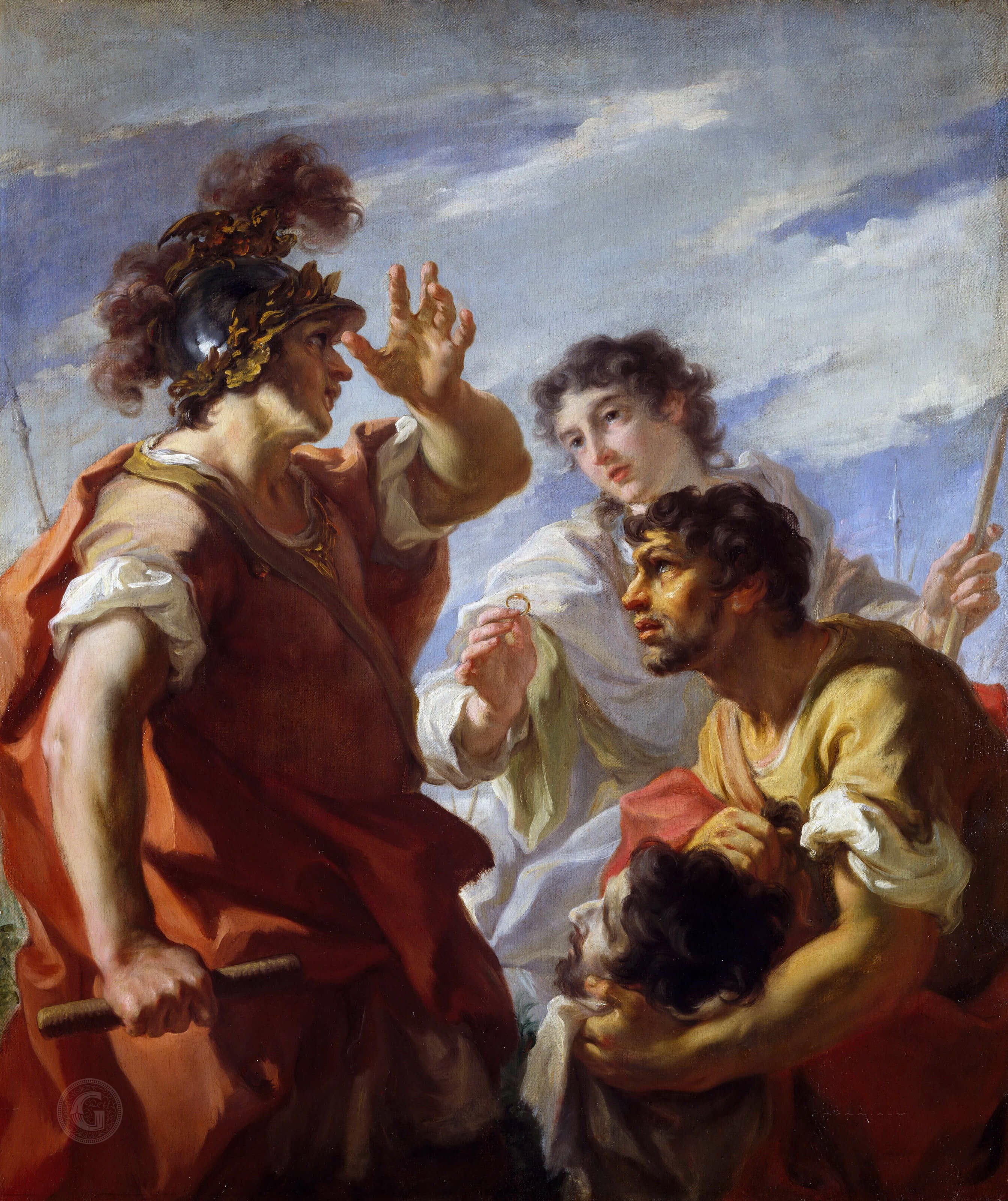 Caesar Before Alexandria by Giovanni Antonio Pellegrini