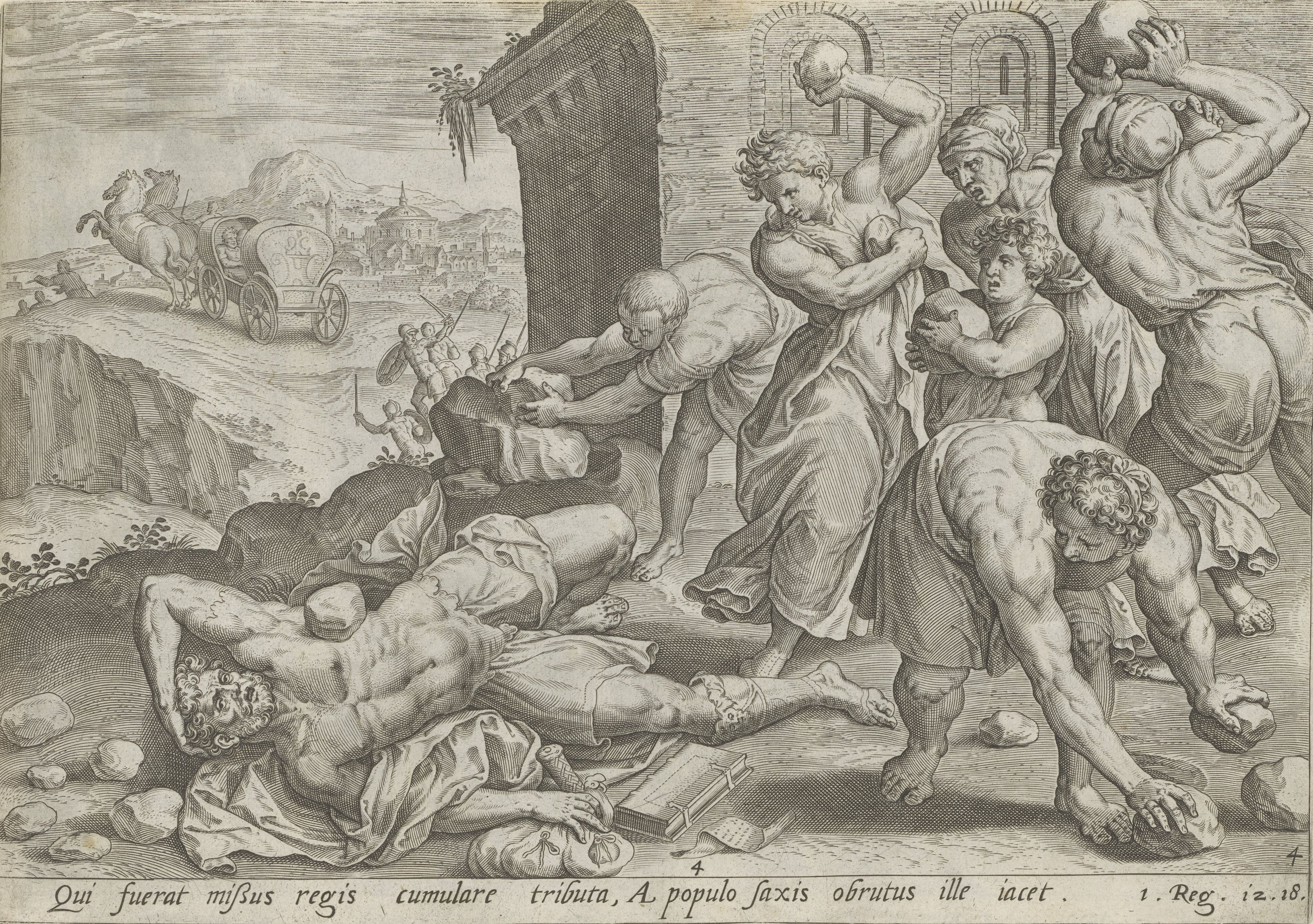 The Stoning of Adoniram Hans Collaert Ambrosius Francken