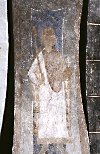 The danish king Knut VI in Stehag church in Scania Sweden