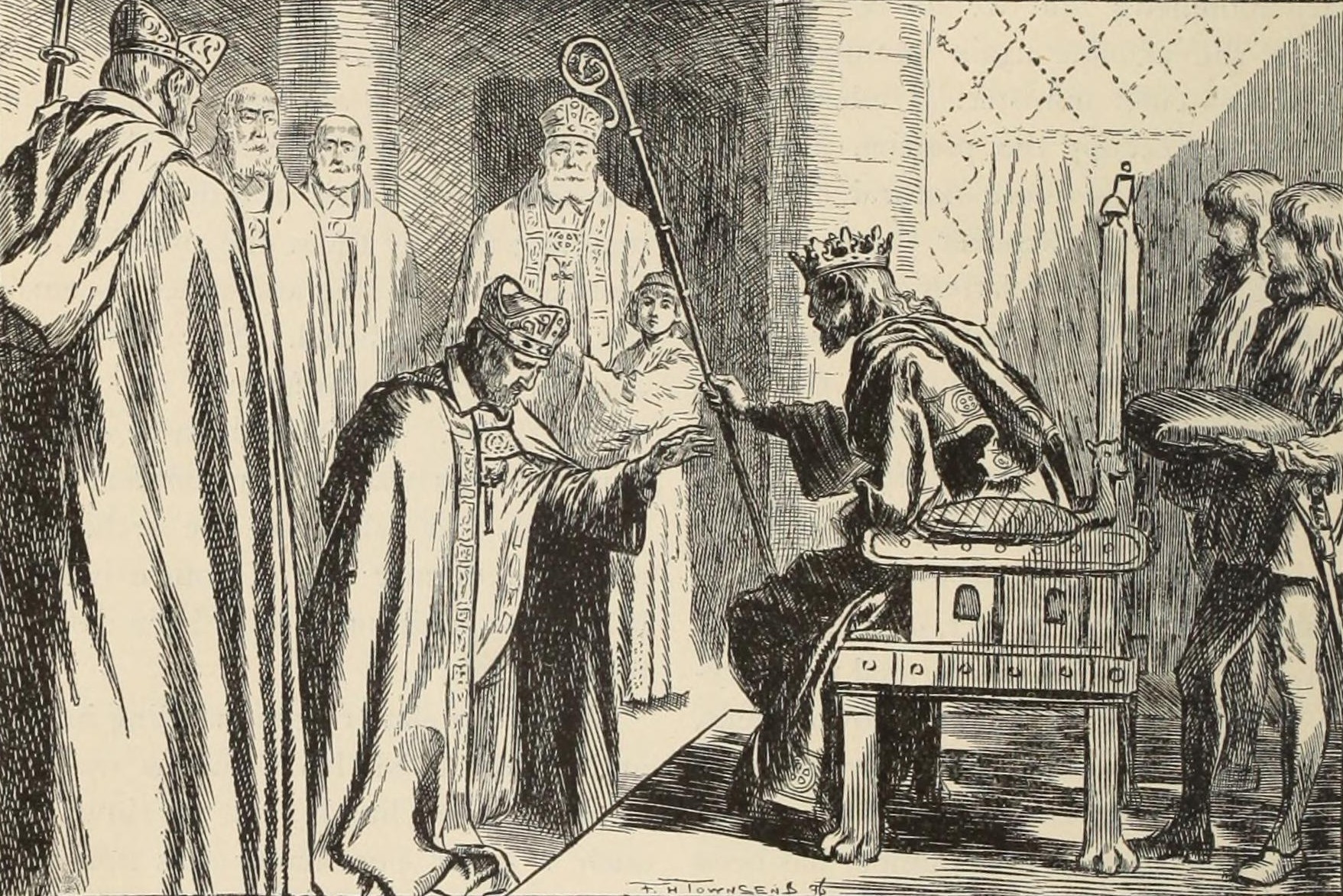 Investiture of a Saxon bishop (F H Townsend, 1896)