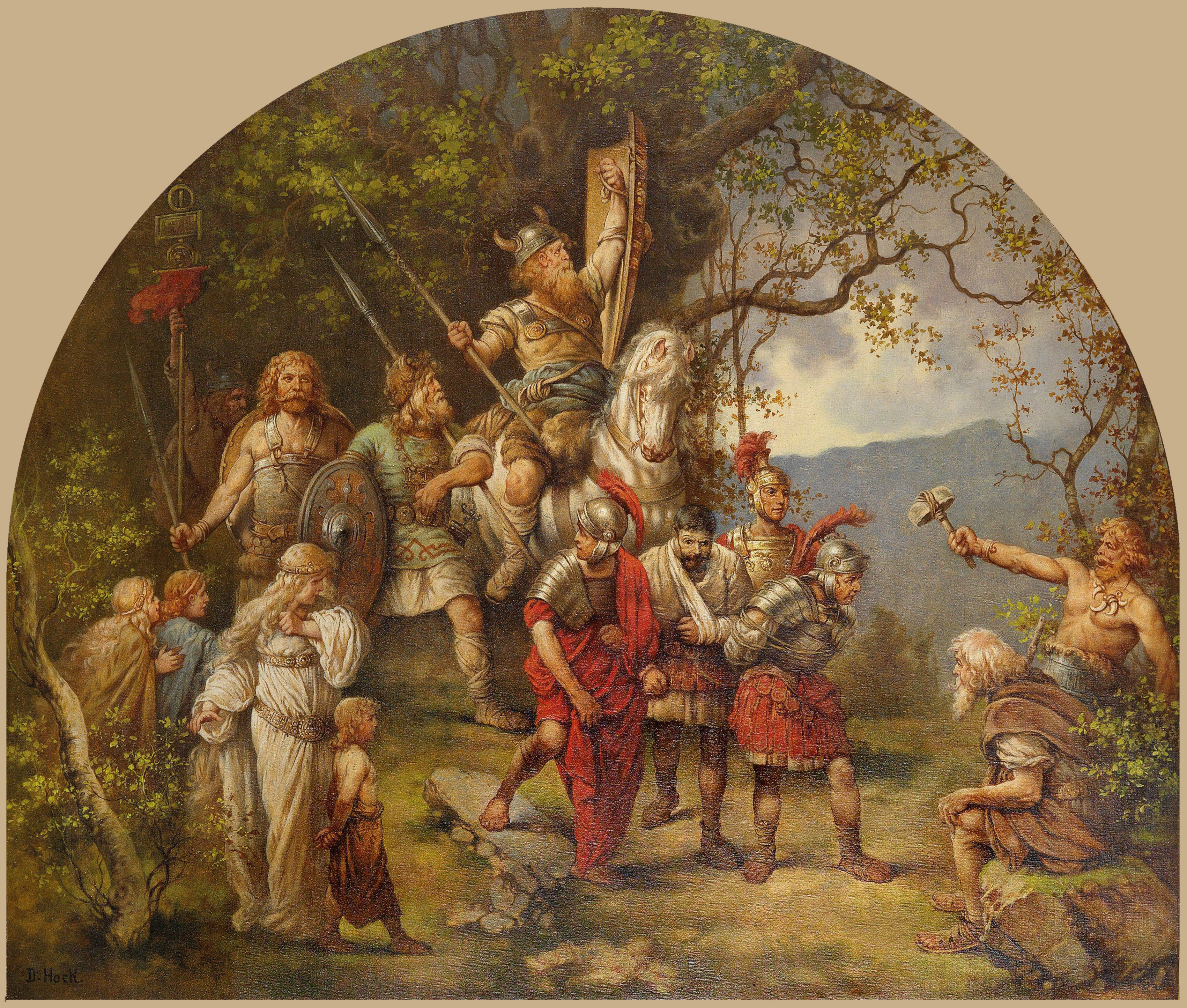 Captured Romans and Germans