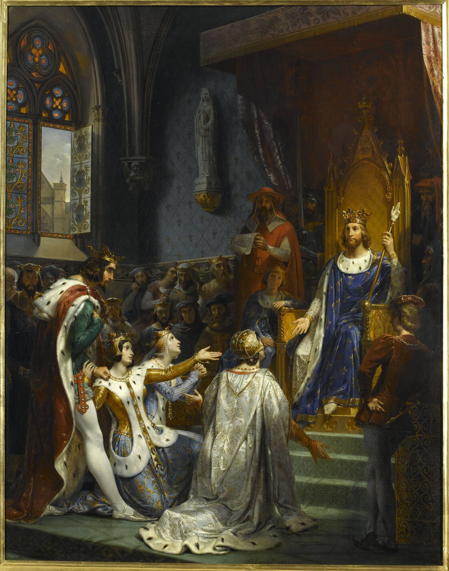 John II receives the submission of Charles II of Navarre