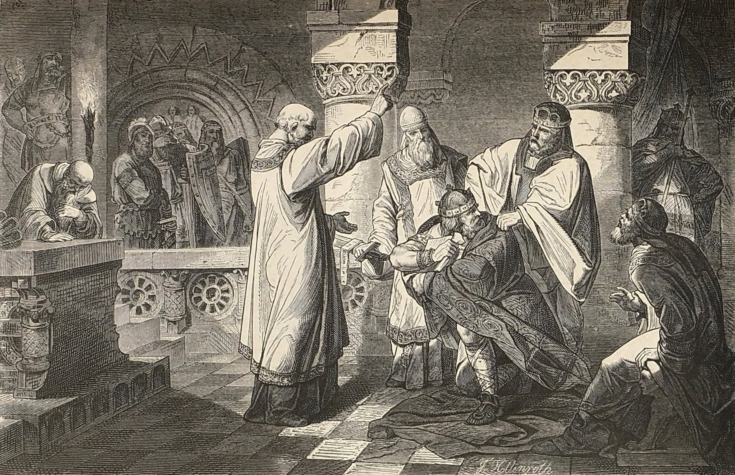 Ebbowith Agobard of Lyon, over a synod at Church of St Medard
