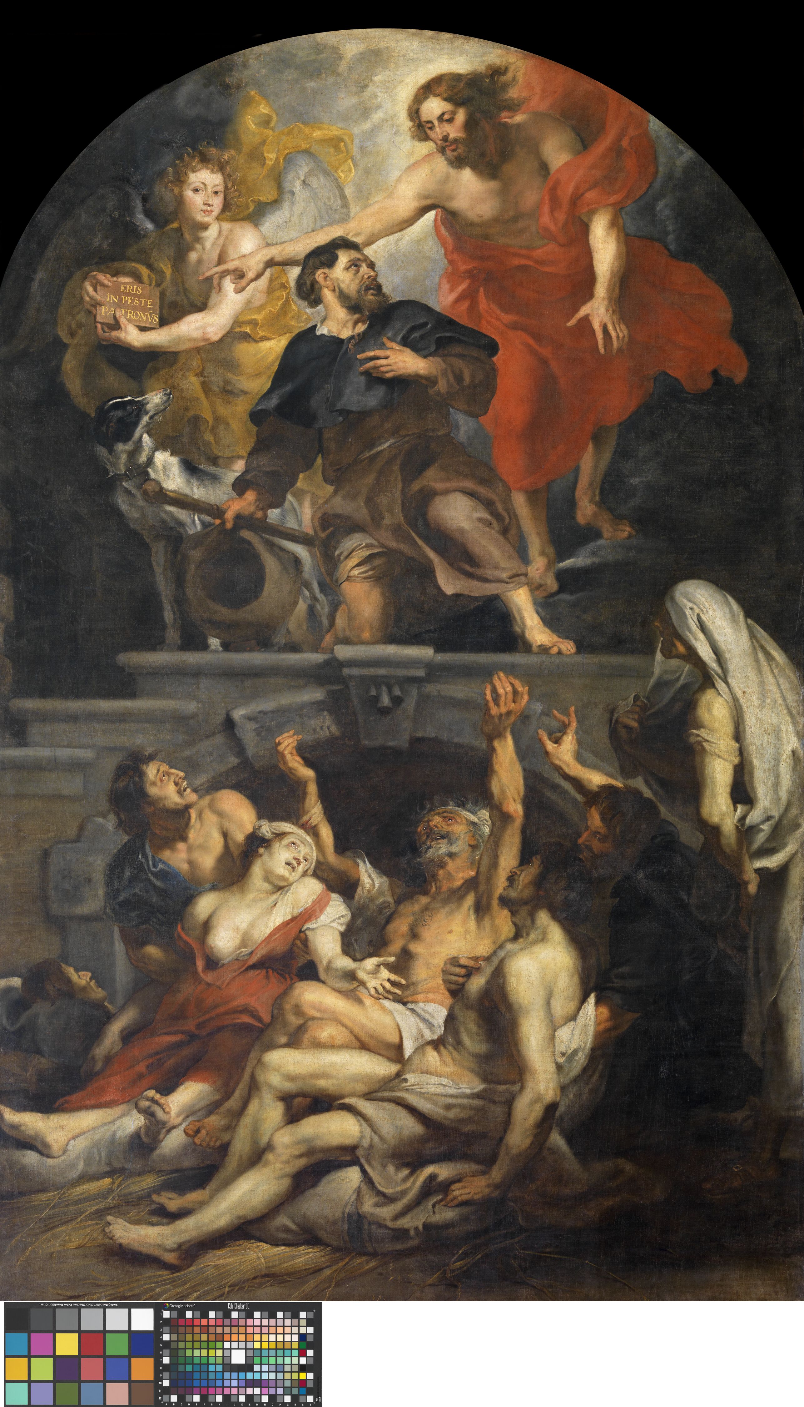 The Holy Rochus appointed by Christ to patronize the plague sufferers