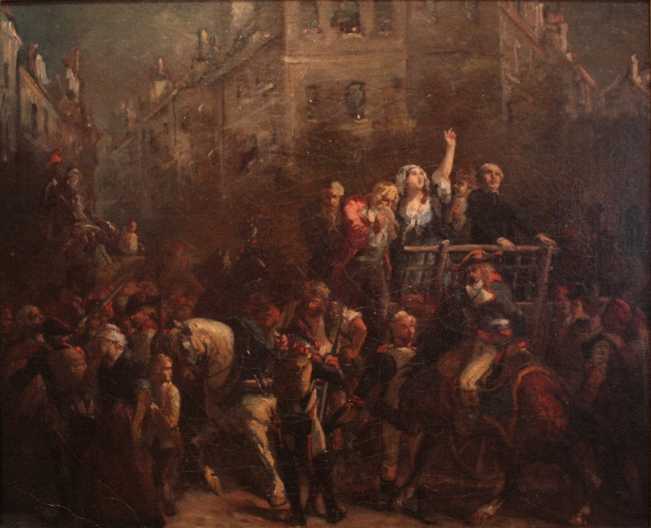 Madame Lavergne and her husband on the cart of the condemned