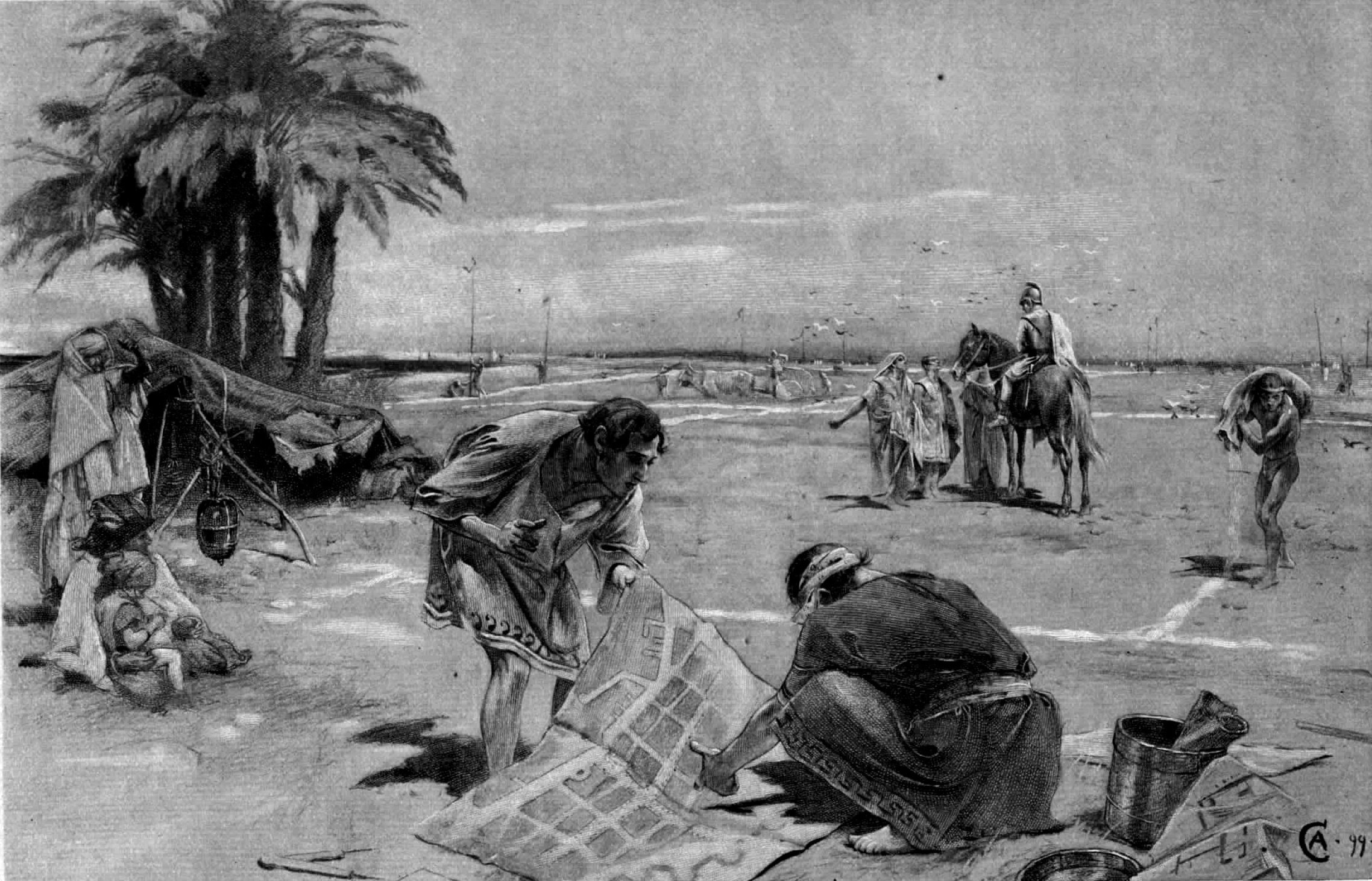 Alexander laying out the city of Alexandria