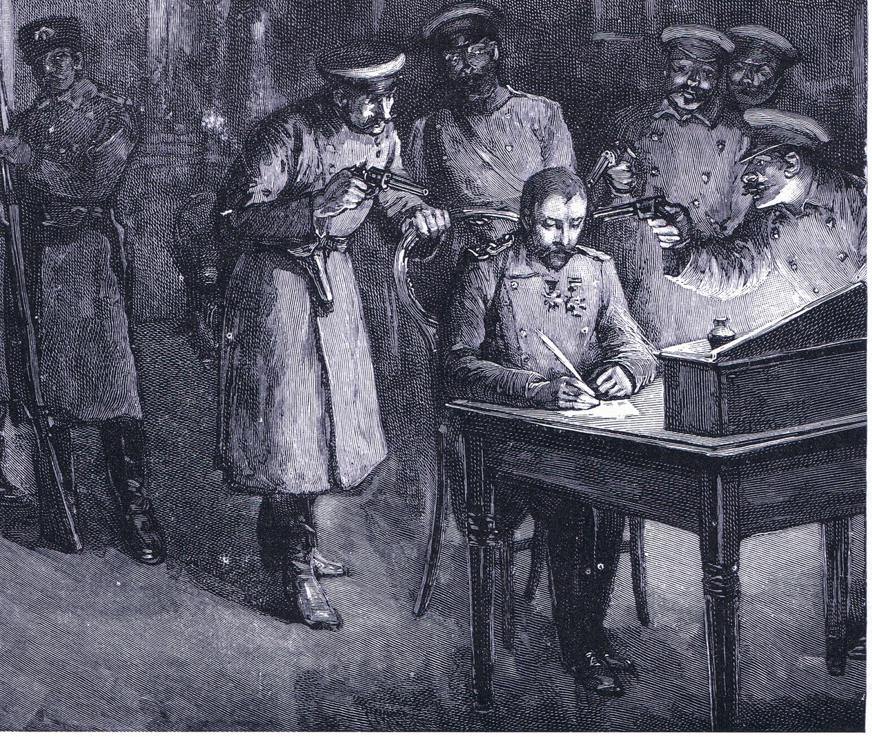 Prince Alexander Signing His Abdication