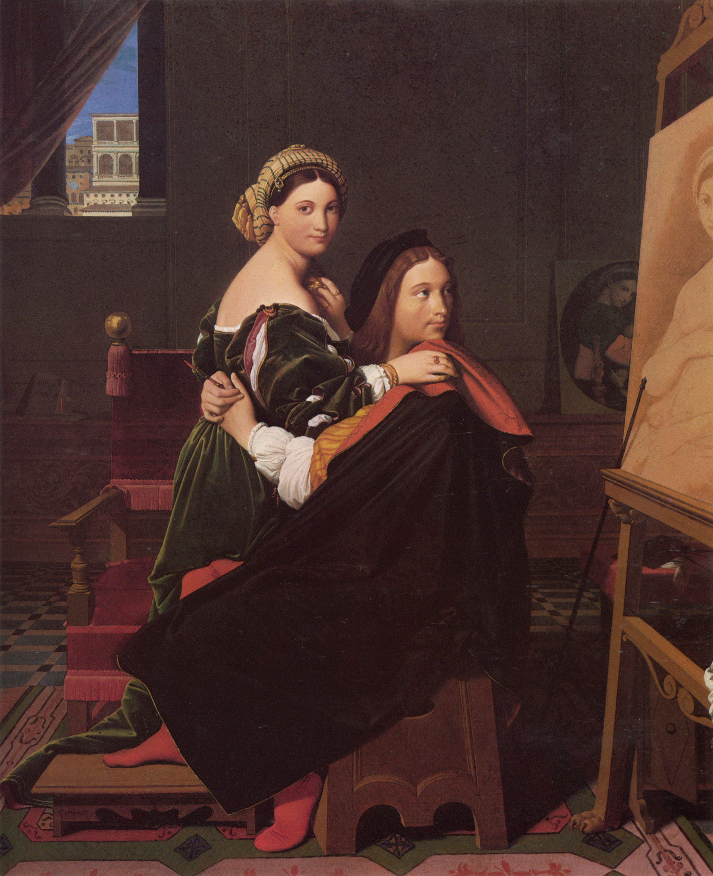Raphael and the Fornarina Jean-Auguste-Dominique Ingres