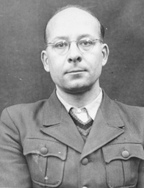 Portrait of Helmut Poppendick as a defendant in the Medical Case Trial at Nuremberg