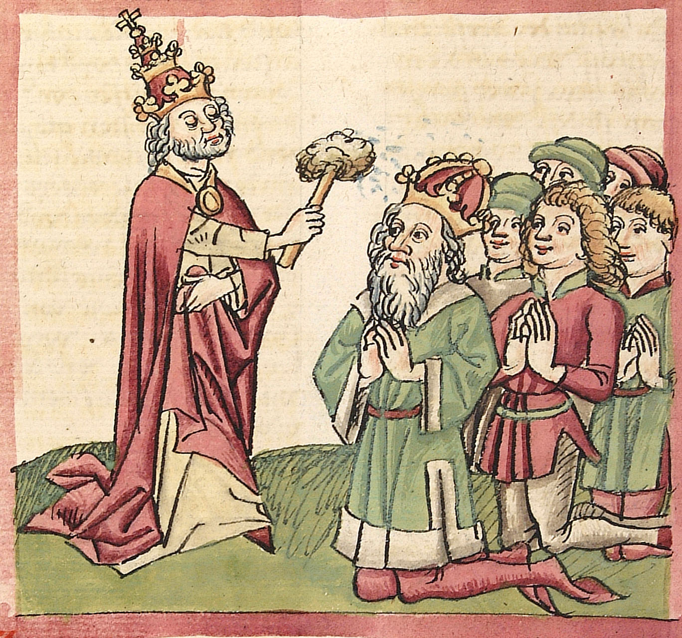 Pope Gregory V crowns Emperor Otto III