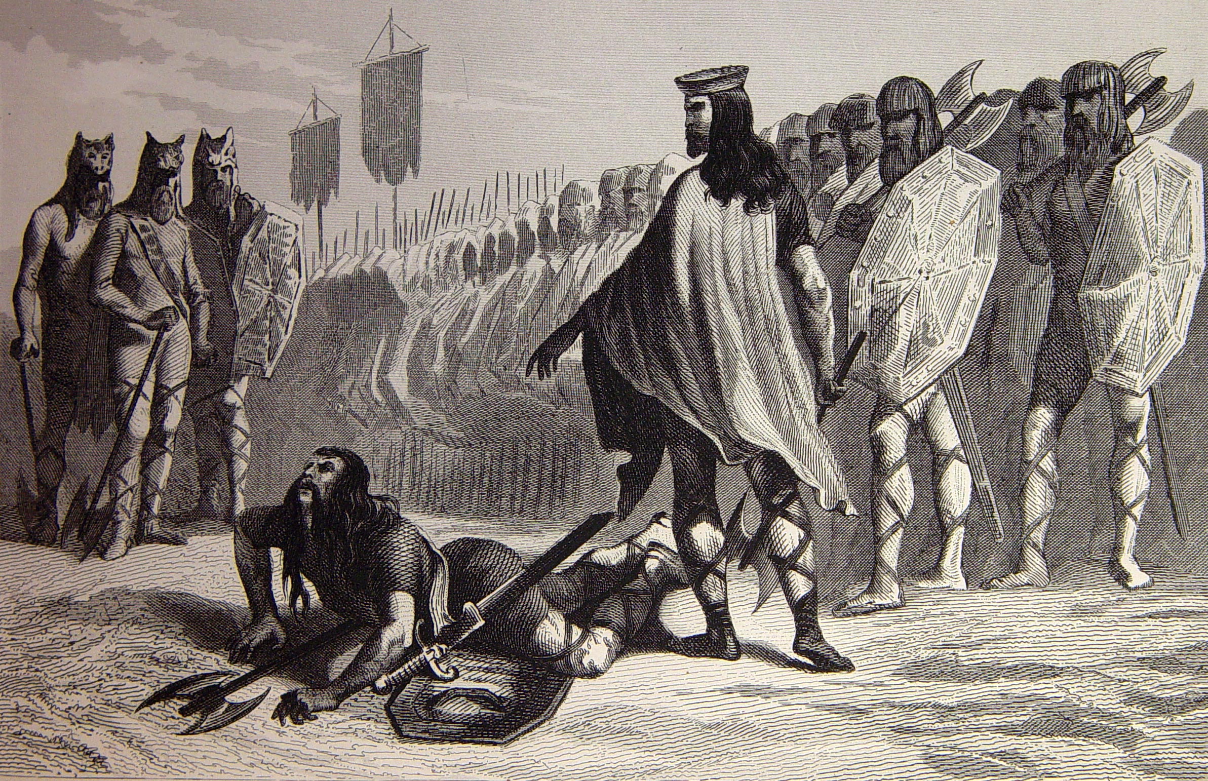 The justice of Viriato. Thus perish the slaves of the Romans Las Glorias Nacionales