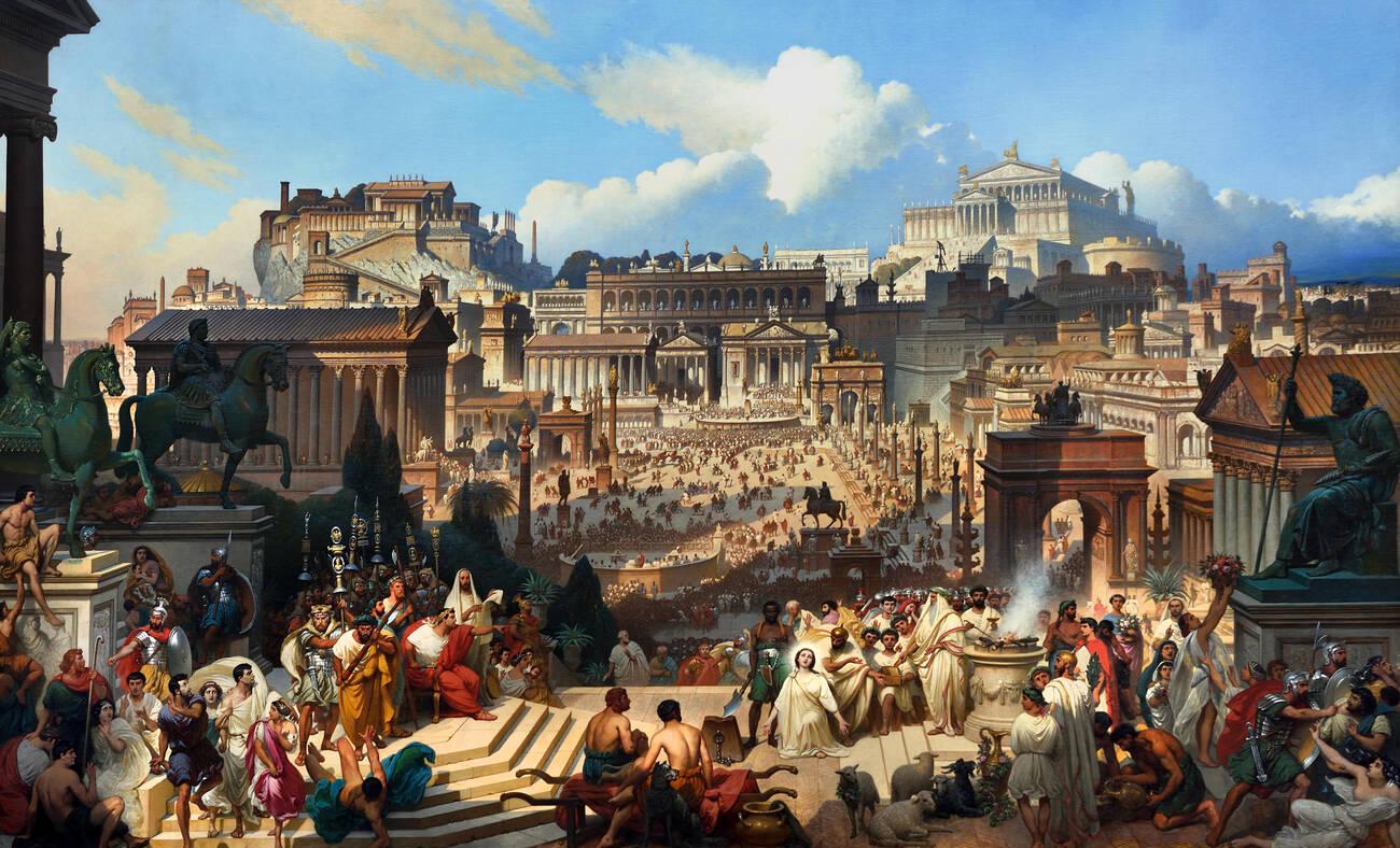The Martyrdom of St. Agnes in the Roman Forum 1864 Joseph Désiré Court