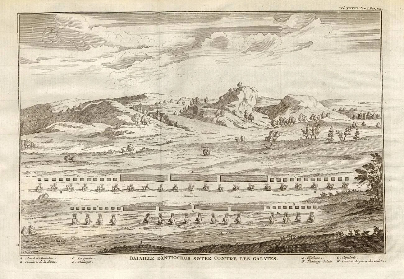 C Battle of Antiochus Soter against the Galatians Vincent Thuillier, Jean Charles de Folard, Histoire de Polybe