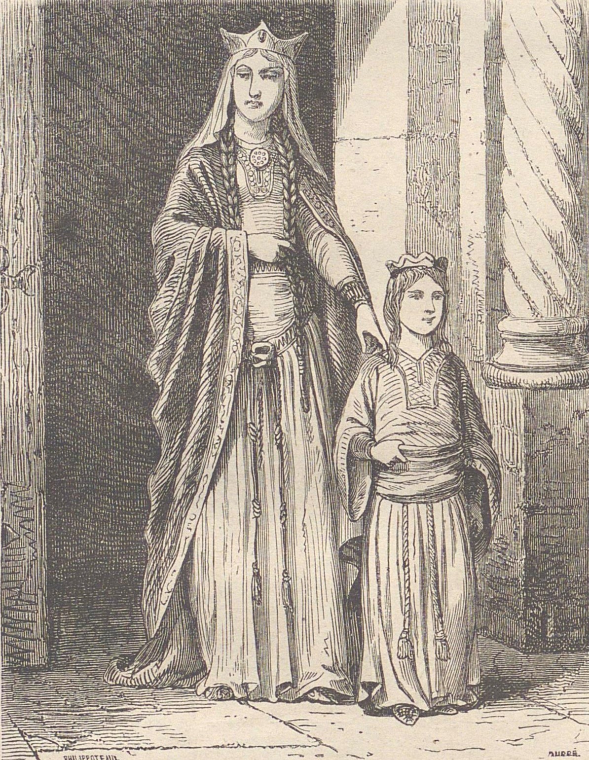 Clotaire & his Mother Bathilde