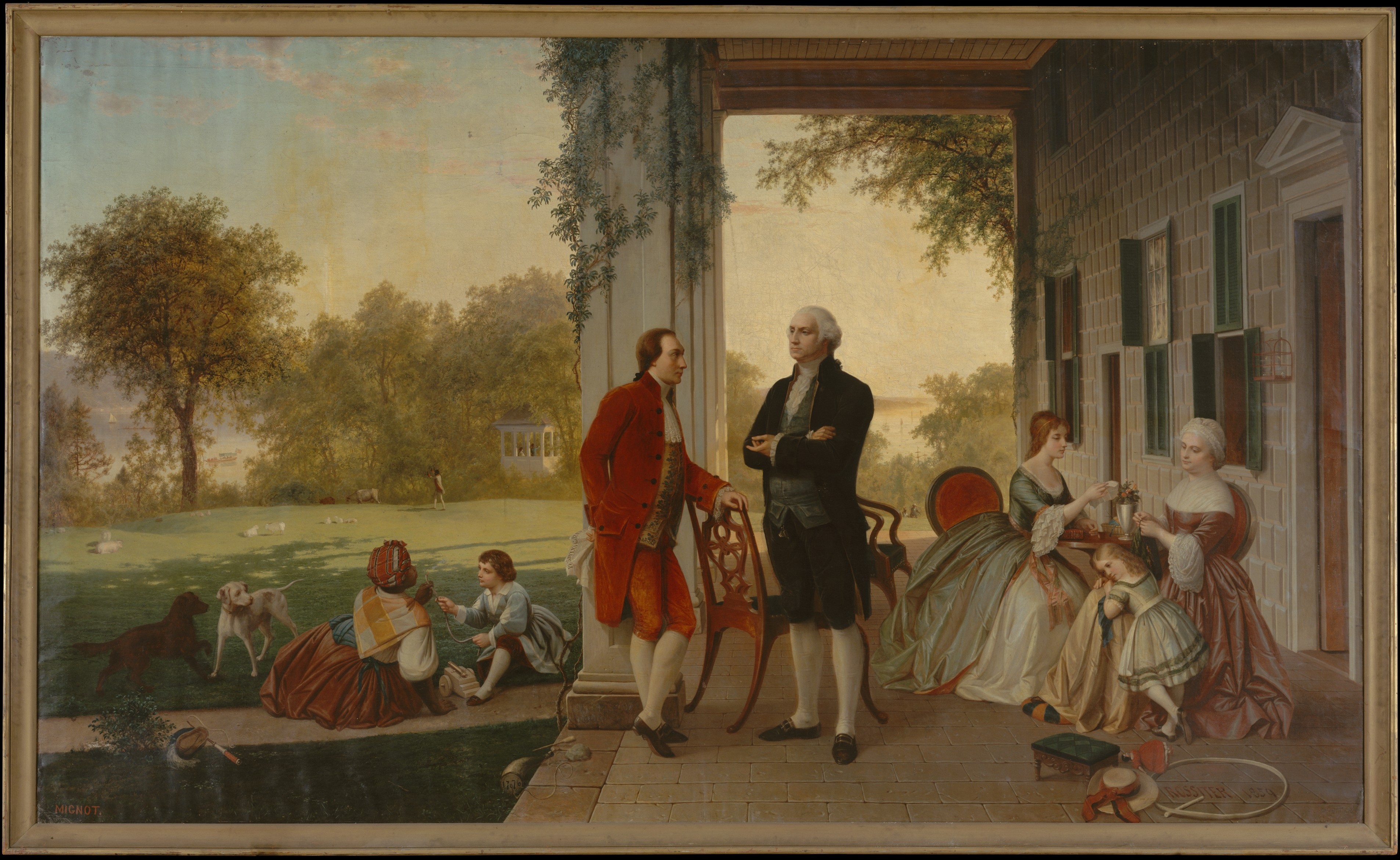Washington and Lafayette at Mount Vernon (The Home of Washington after the War)