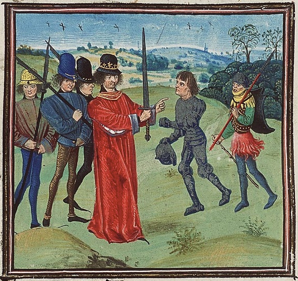 Institution of Baldwin I Bras de Fer, the first count of Flanders by Charles the Bald