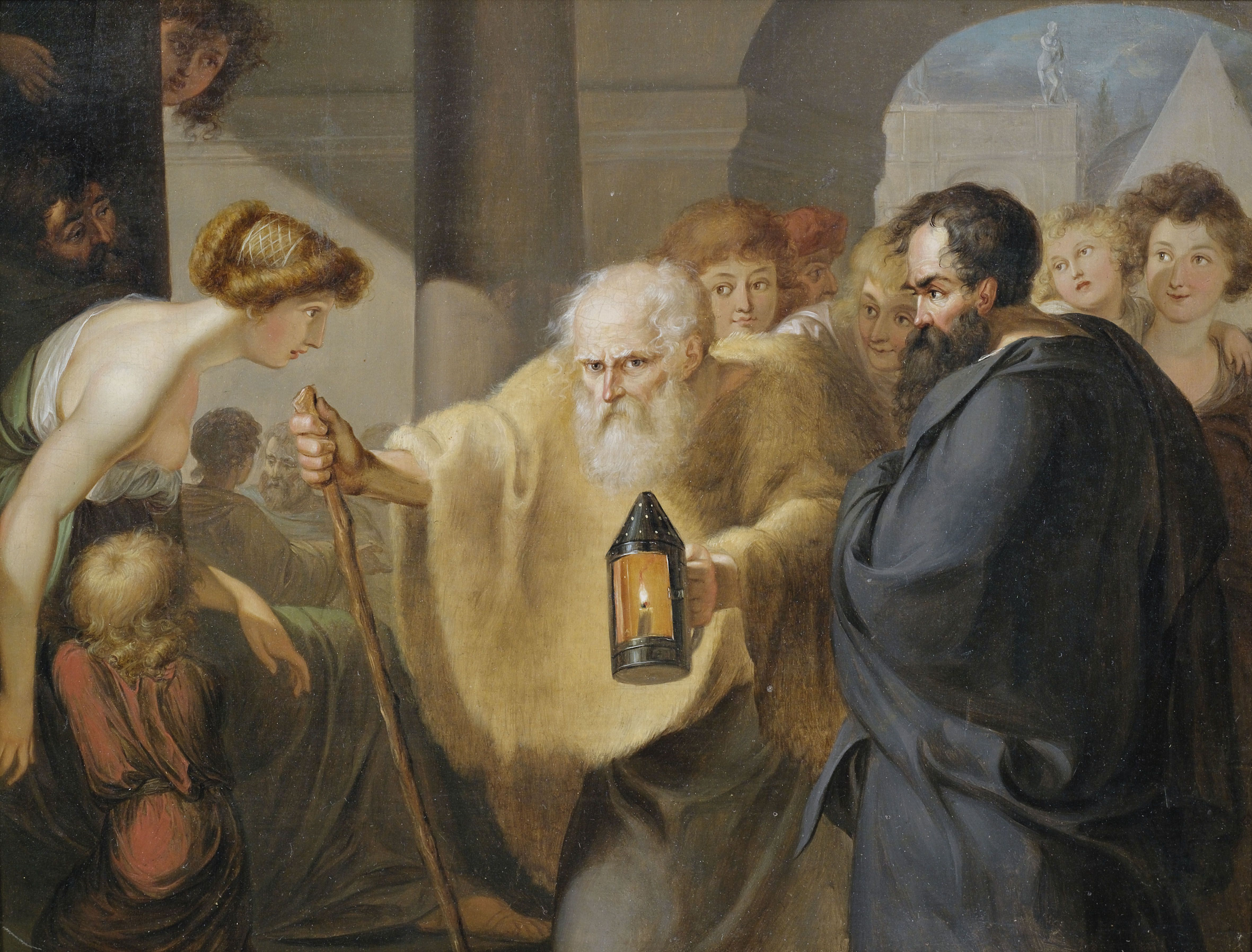 Diogenes with the Lamp Searching for a Man in Athens