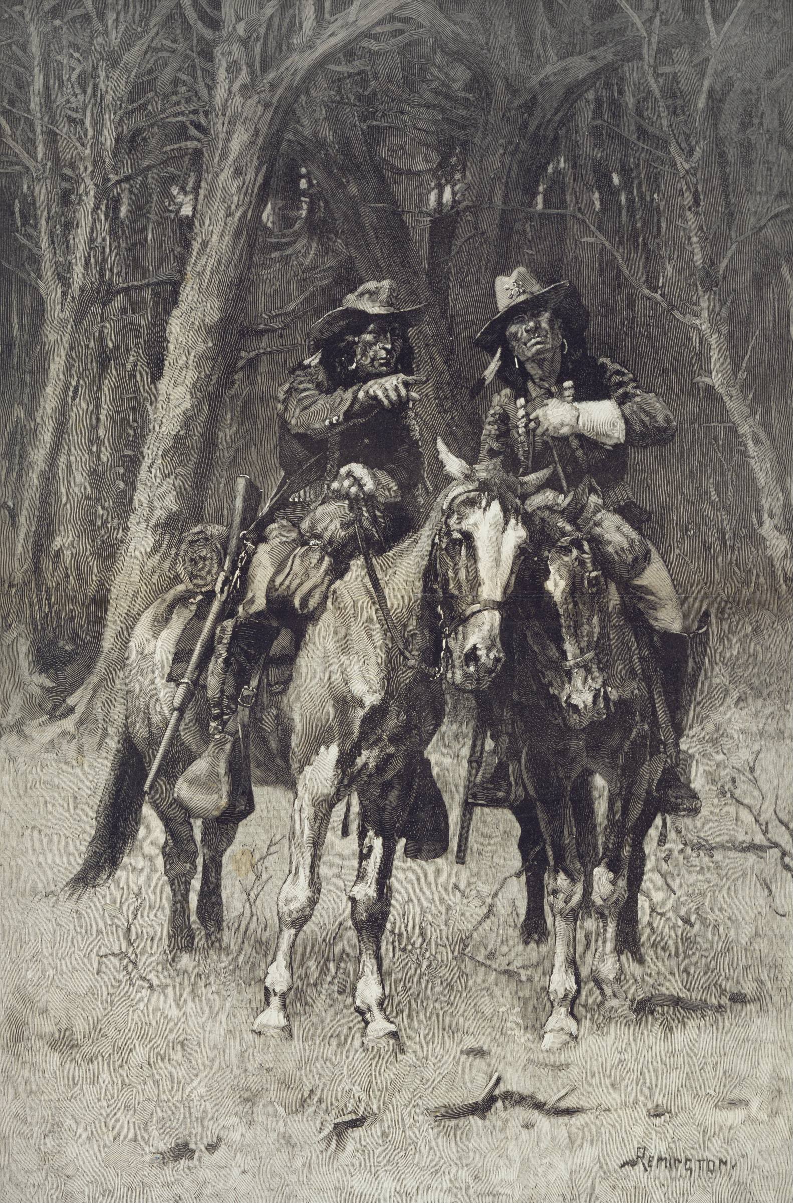 Cheyenne Scouts Patrolling the Big Timber of the North Canadian, Oklahoma