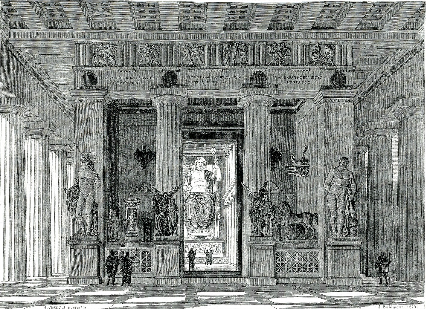 The Interior of Zeus in Olympia, as it was in Antiquity