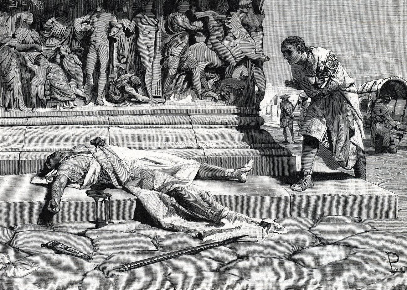 The body of Publius Clodius Pulcher found by the Appian way