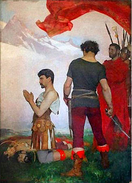 The Martyrdom of St. Maurice, modeled by Carl Ernst von Stetten, Courtois