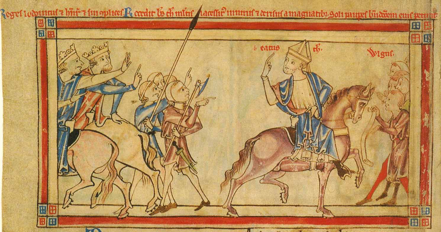 Becket leaves Louis VII and Henry II