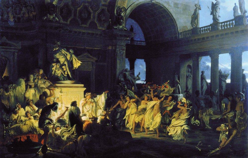 Roman orgy at Caesar's time