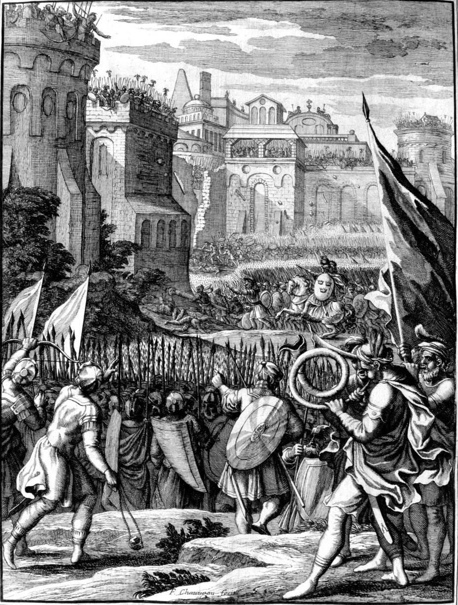Forces under Alaric I, King of the Visigoths, sacking Rome