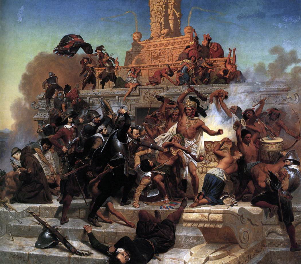 Storming of the Teocalli by Cortez and His Troops