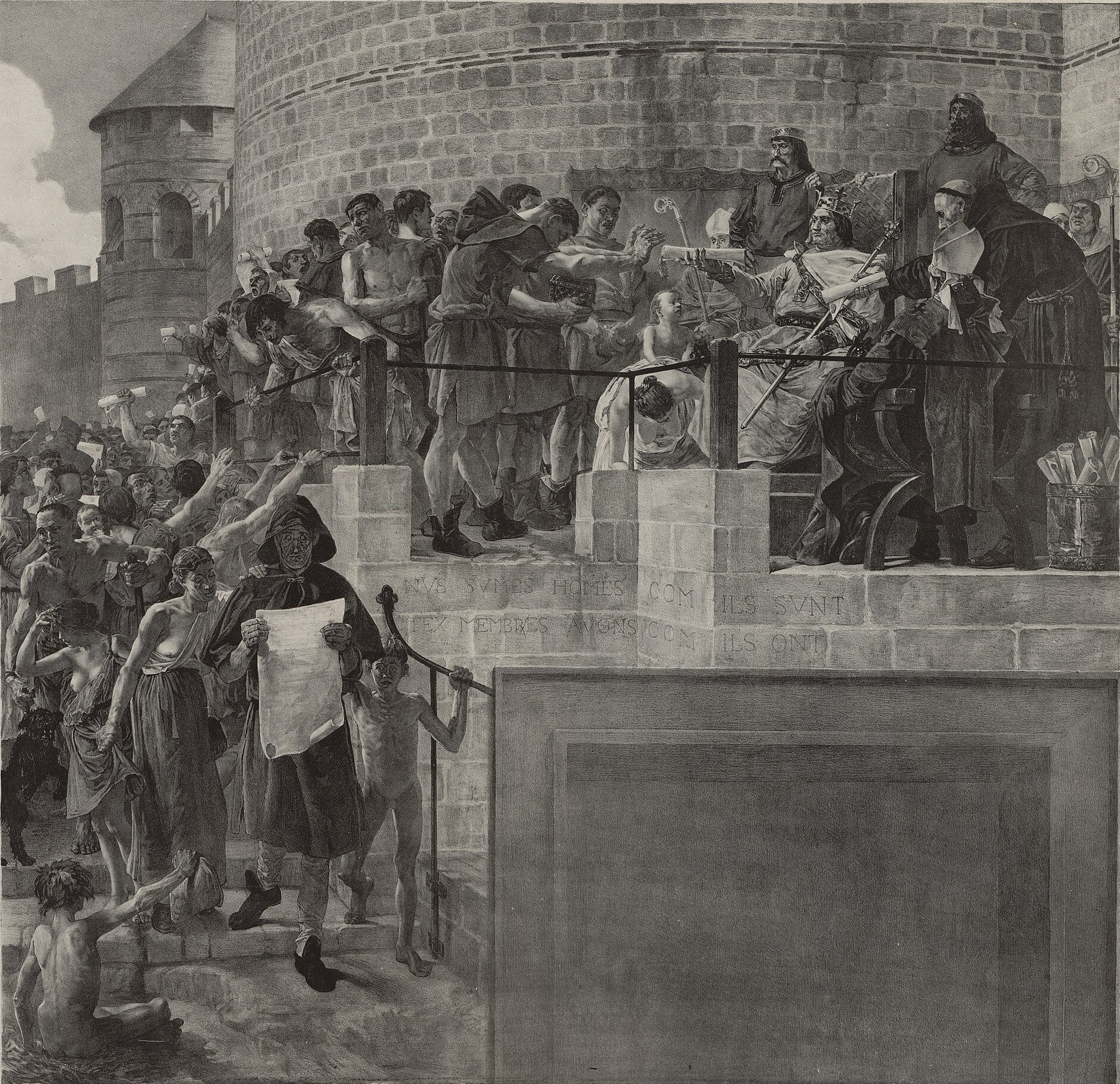 Louis VI grants the Parisians their first charters, Paris Museum, Small